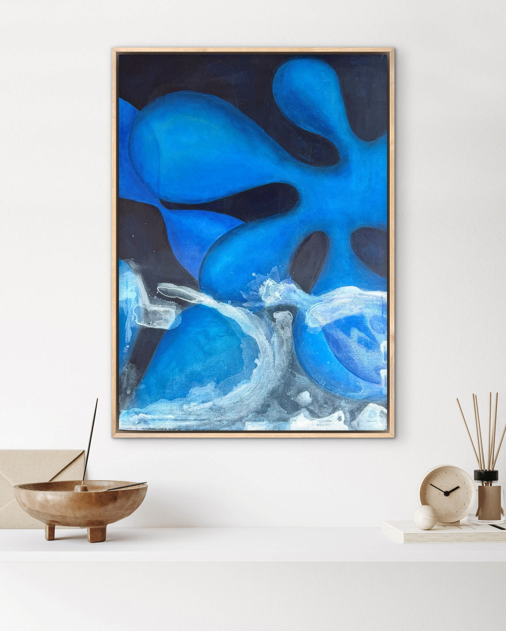 Acrylgemälde blau modern