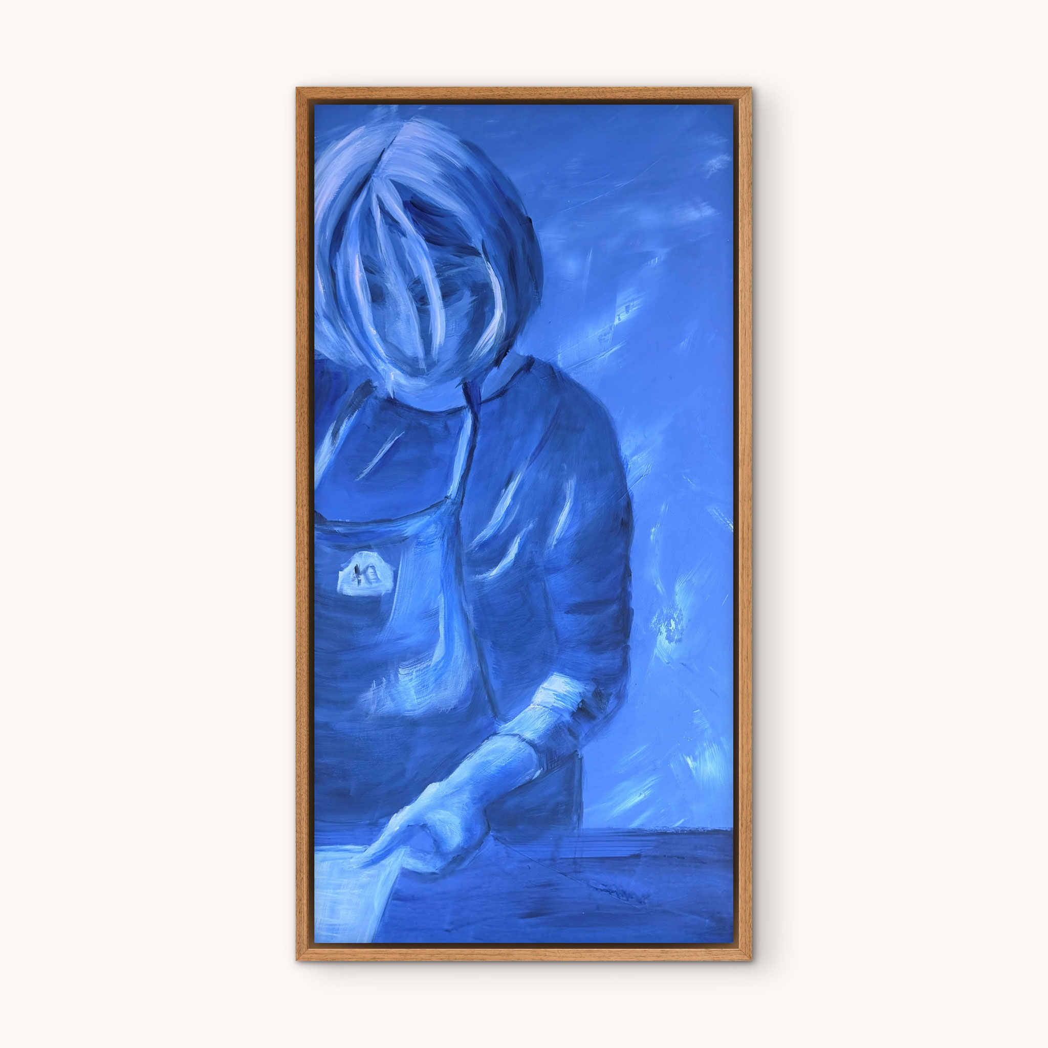 Acrylbild monochrome blau 