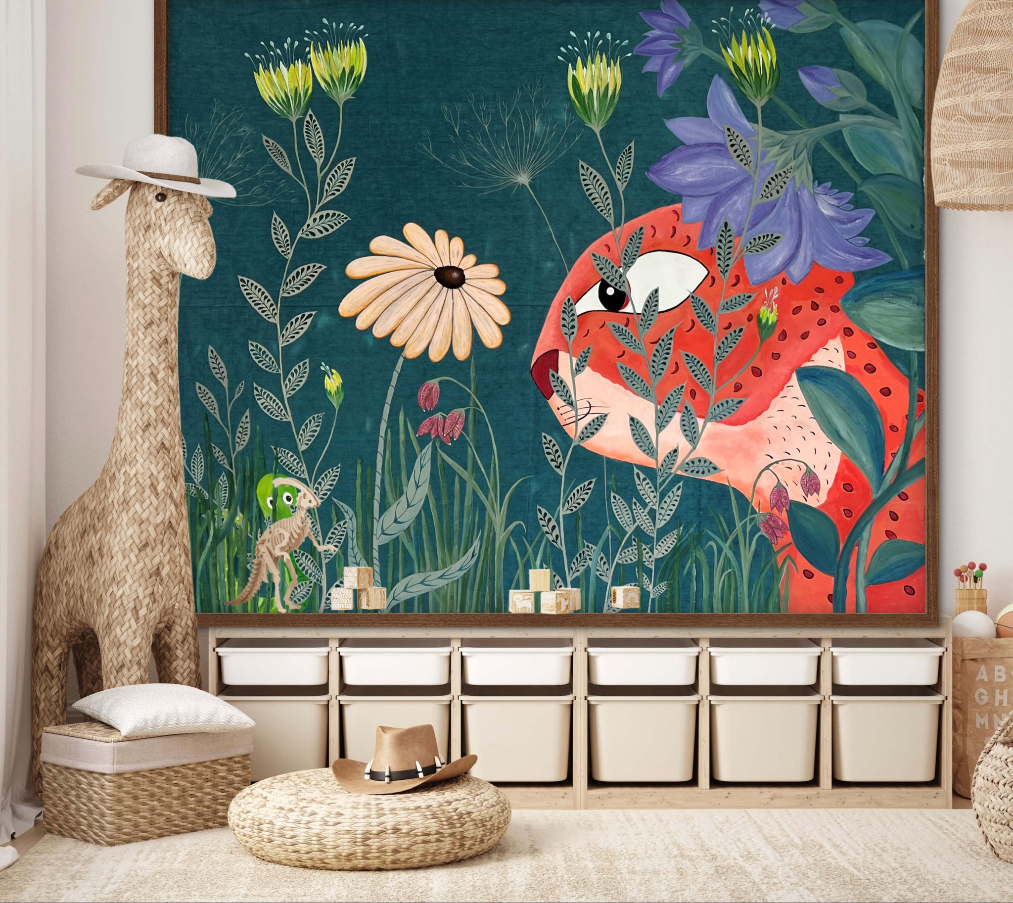Acrylbild Kindergarten
