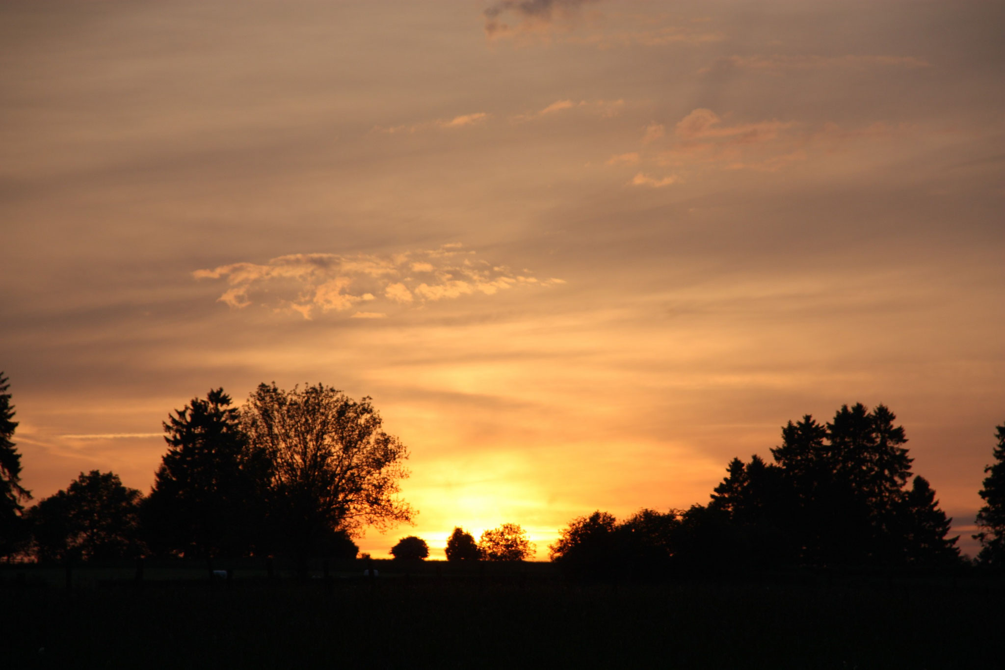 Sonnenuntergang auf der Terrasse 