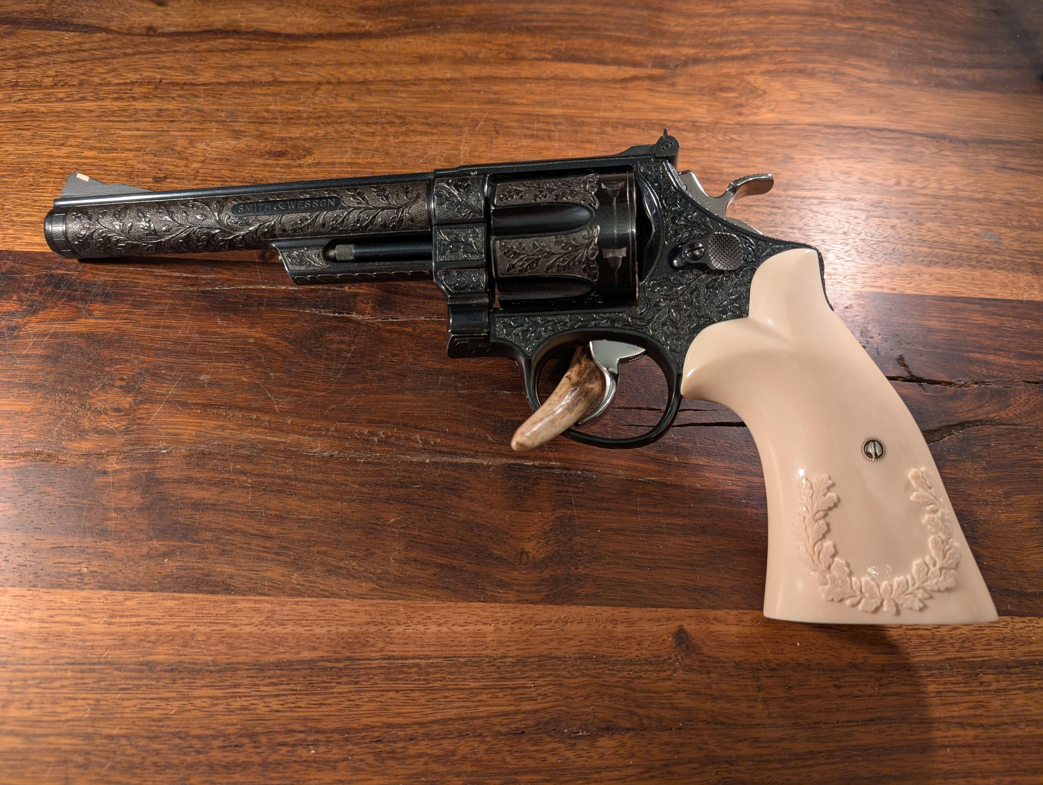 S&W Model 29 with carved grips