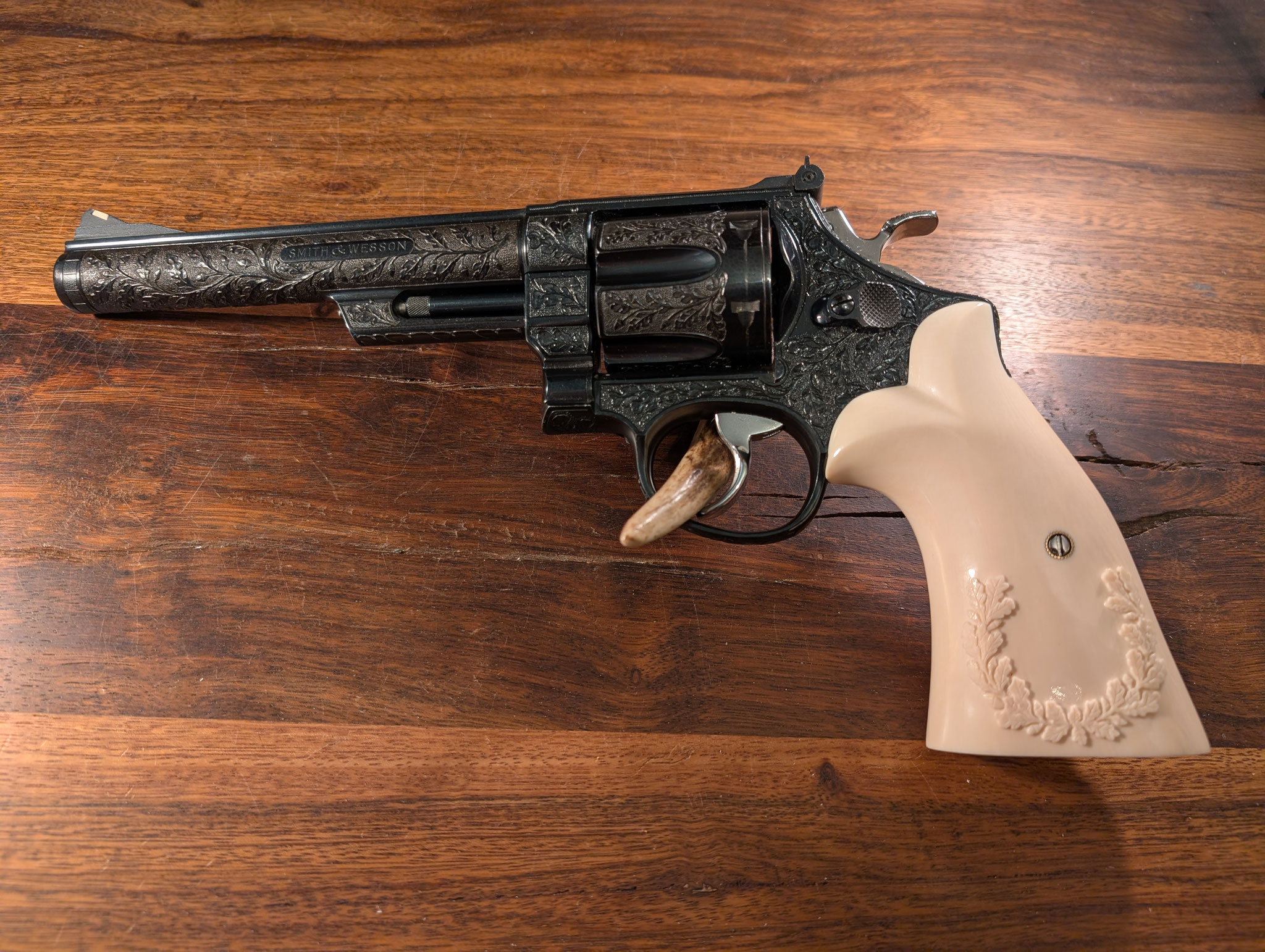 S&W Model 29 with carved grips