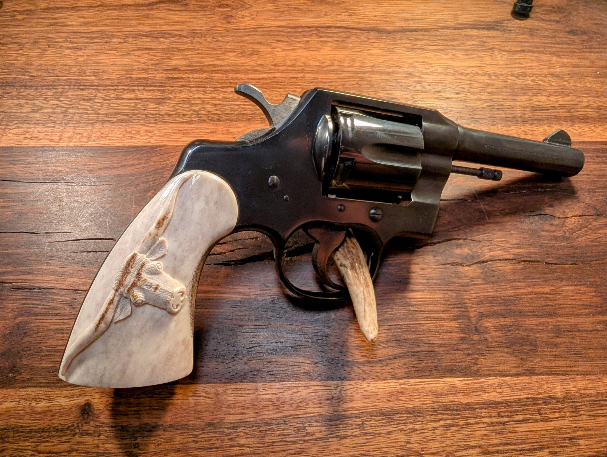 Colt Police with carved grips