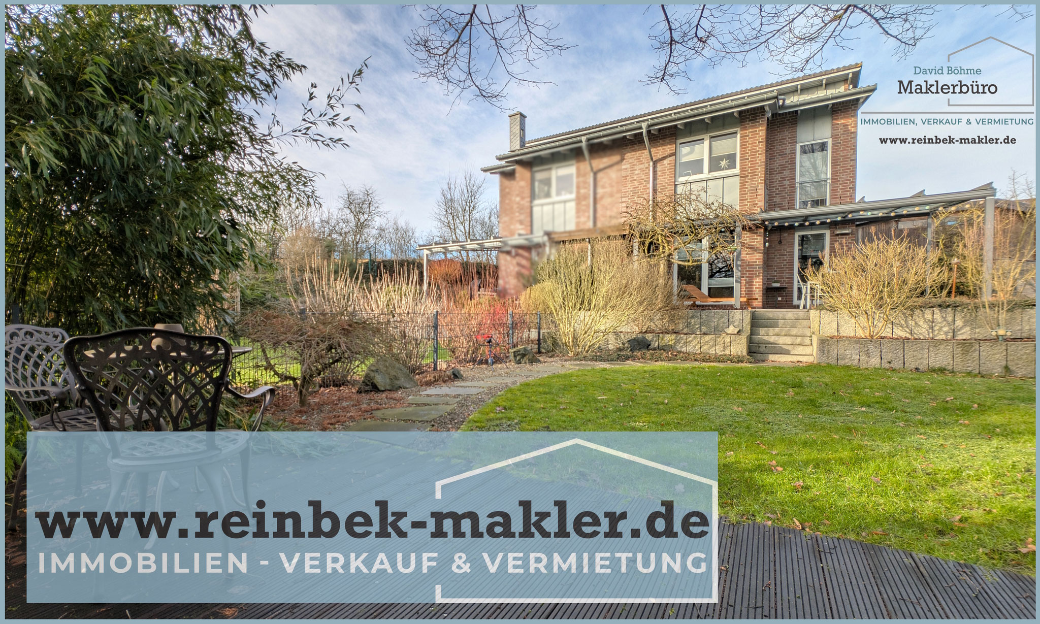 verkauft an ein Hamburger Pärchen, 529.000,- € DHH-Baujahr 2006, offener Grundriss mit Garten und Doppelcarport
