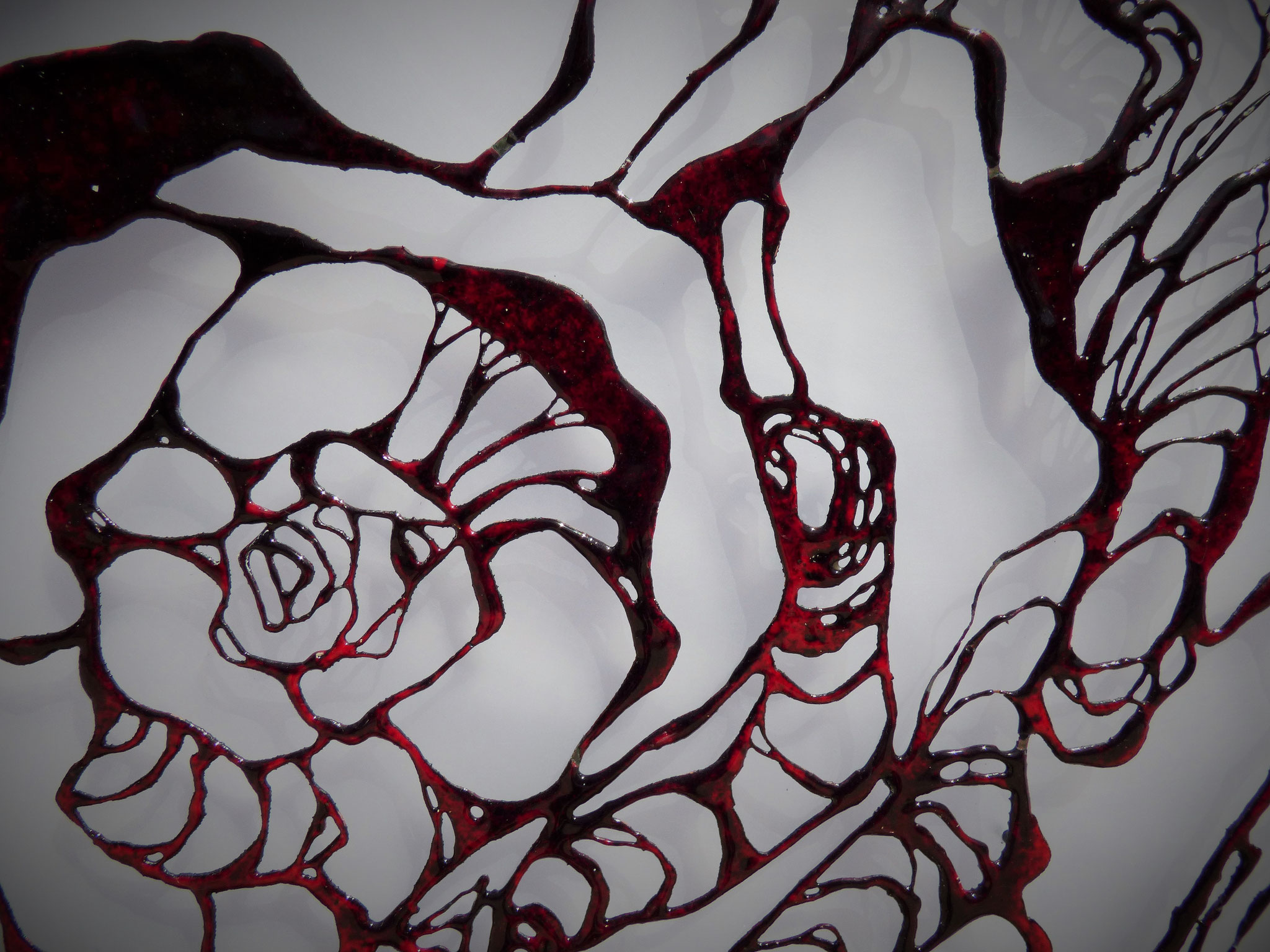 "Filicophyta" détail - Cuivre émaillé, plexiglass