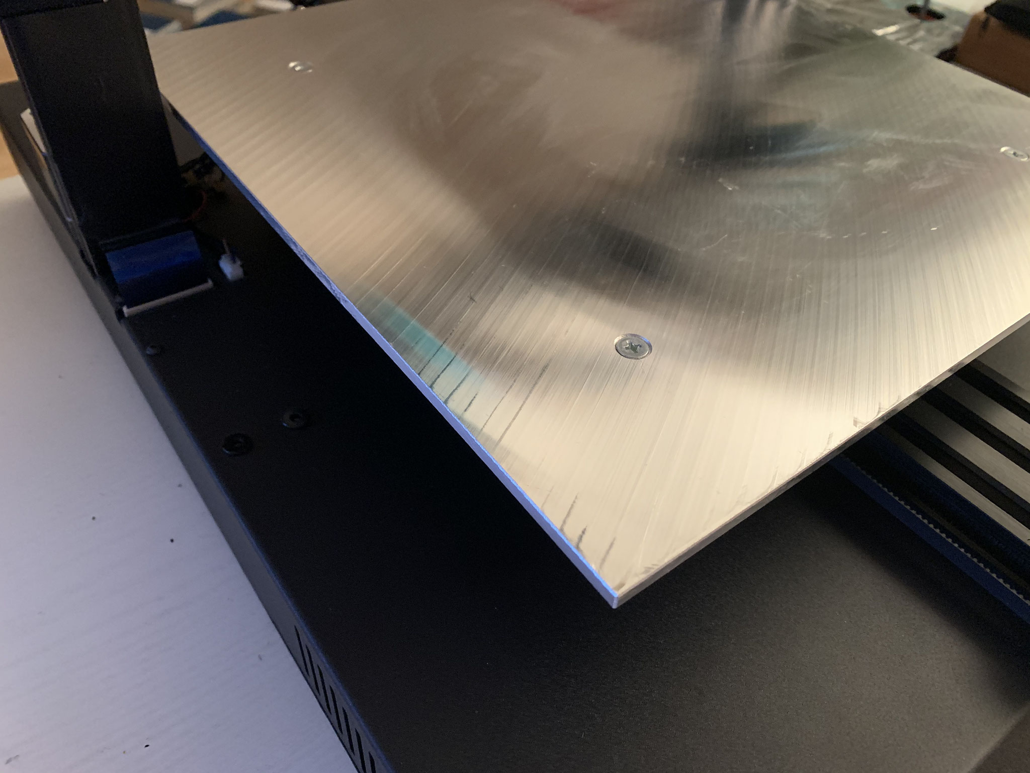 Sidewinder X1 mit plangefräster Aluminium-Guss-Platte 5 mm