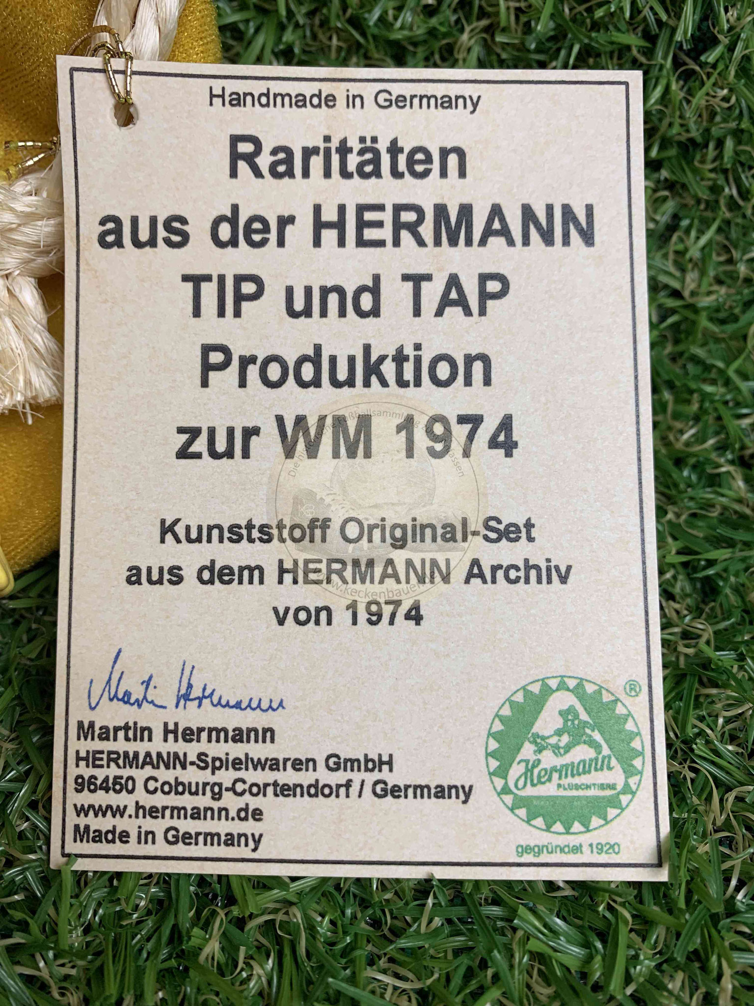 Bauteile von Tip und Tap zur WM 1974 in Deutschland von Hermann Spielwaren Coburg b