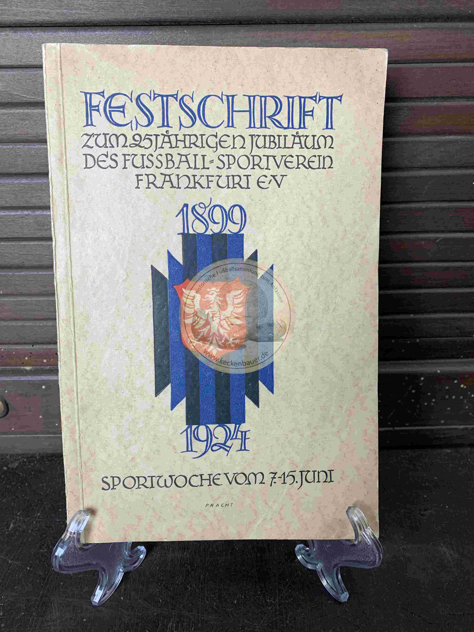 Festschrift zum 25 jährigem Jubiläum Fussball Sportverein Frankfurt e.V. aus dem Jahr 1924