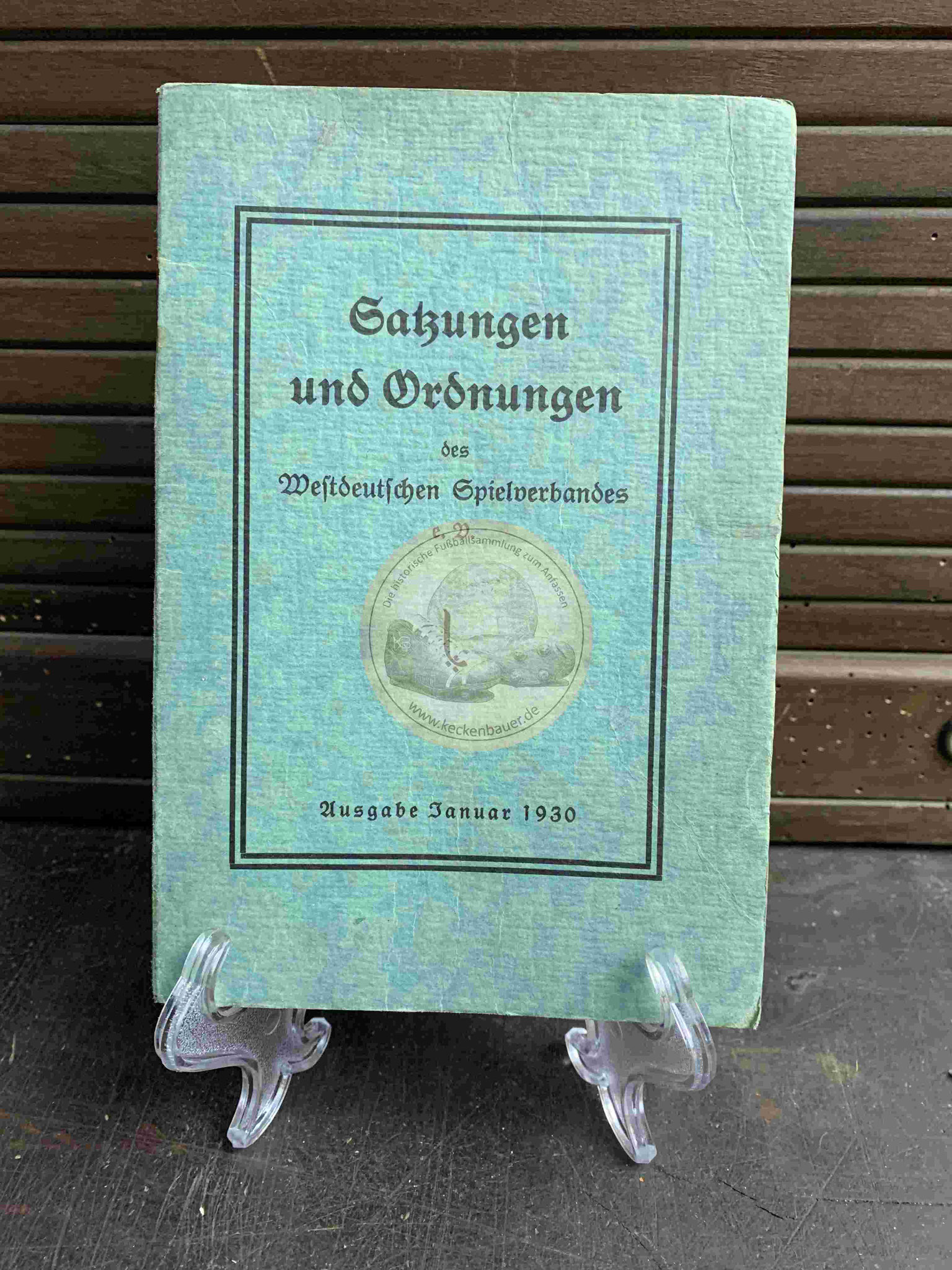 Satzungen und Ordnungen des Westdeutschen Spielverbandes e.V. aus dem Jahr 1930