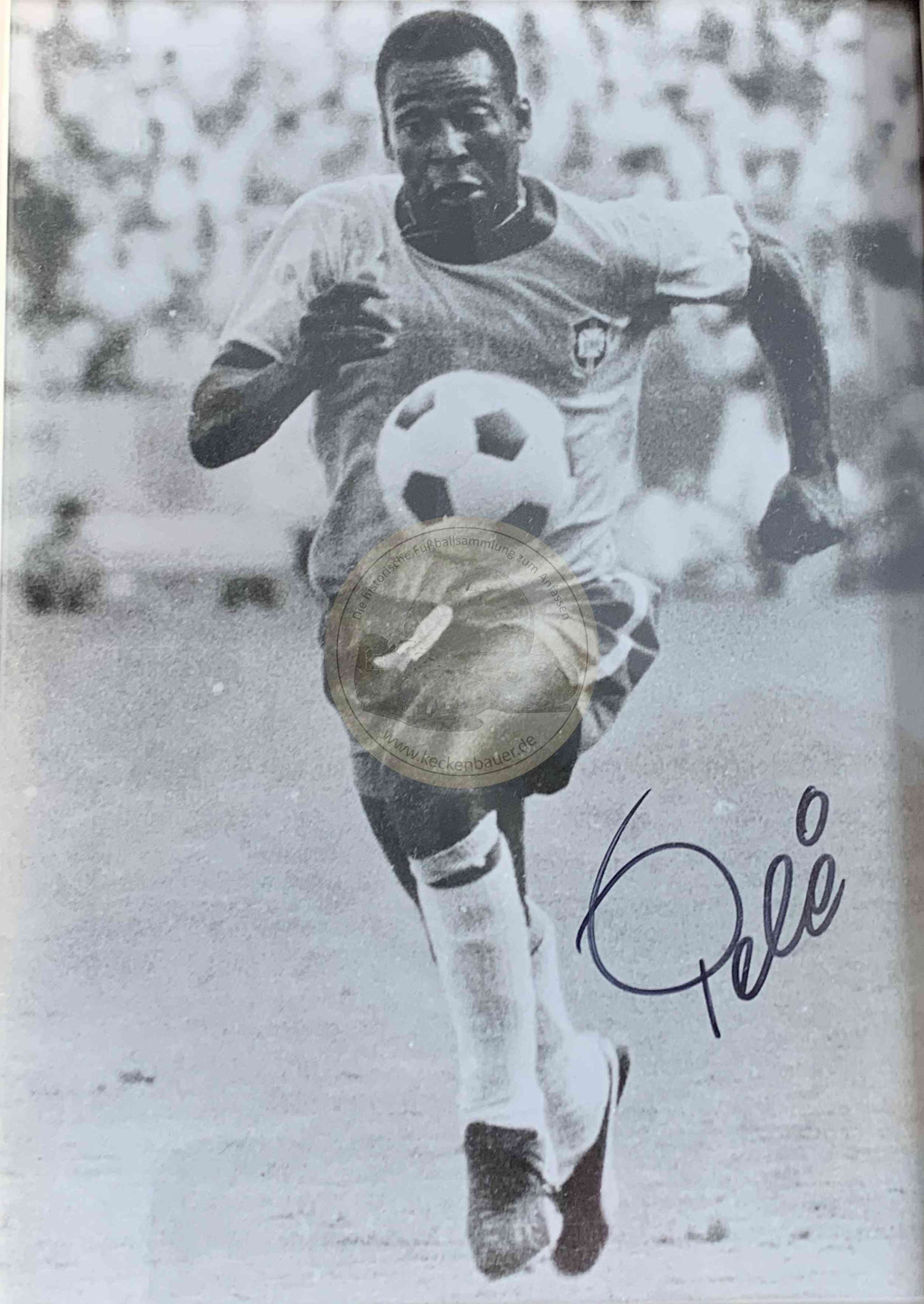 Bild mit Autogramm von Pele