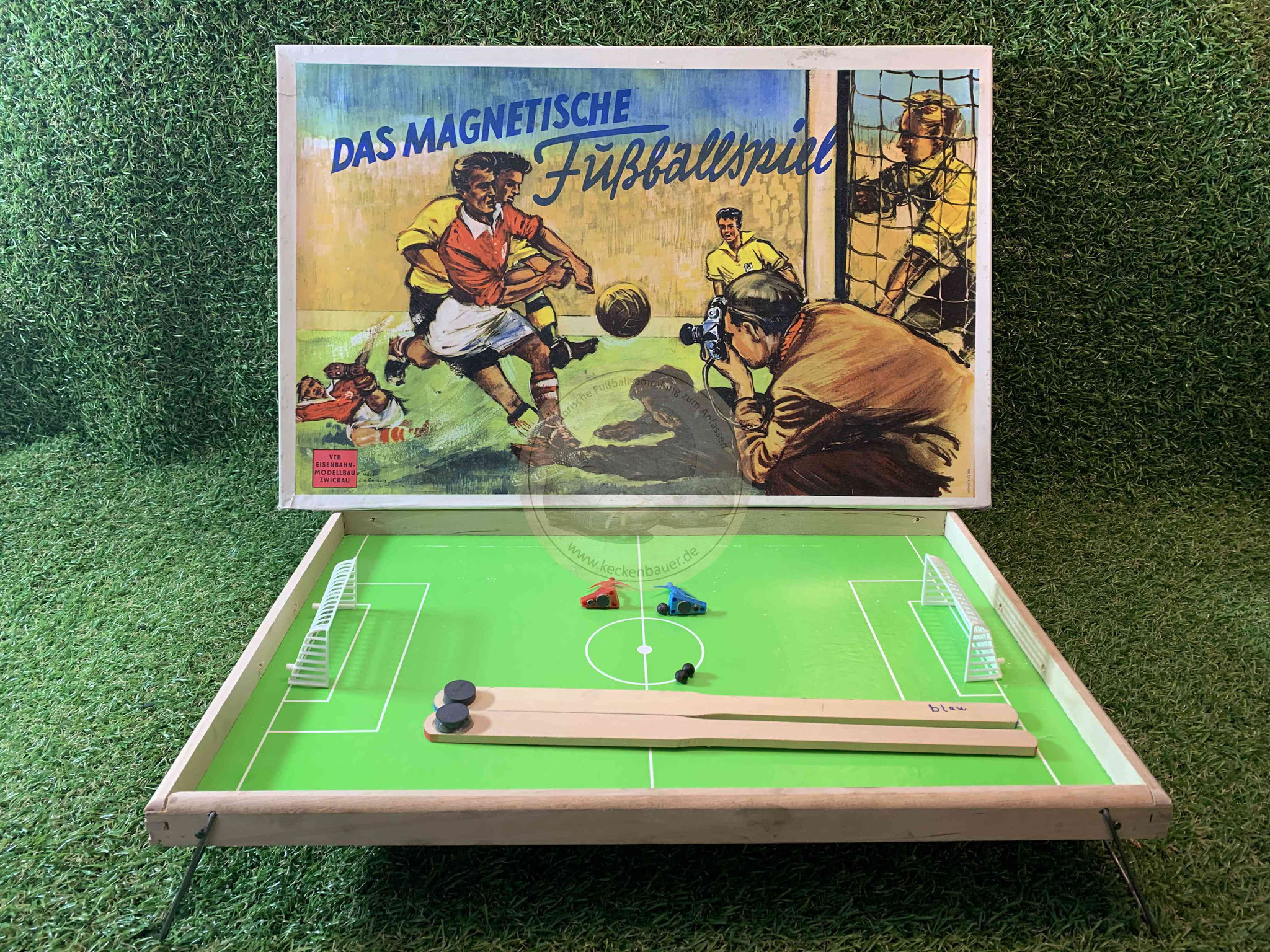 Das magnetische Fußballspiel VEB Eisenbahn Modellbau Zwickau 1960er Jahre