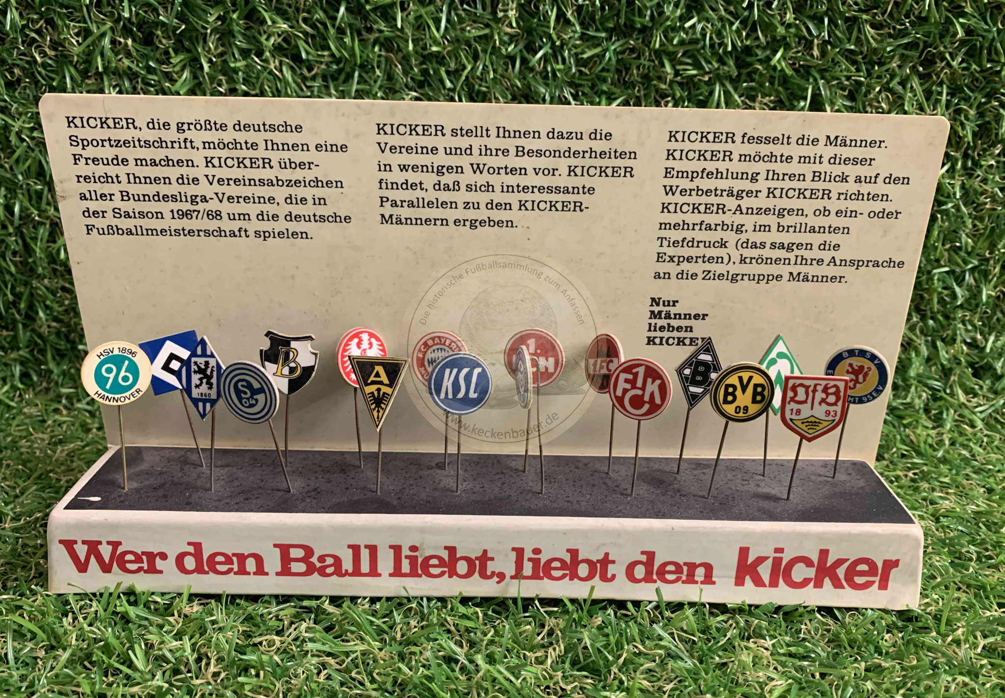 Kicker Stecktabelle aus der Saison 1967-68