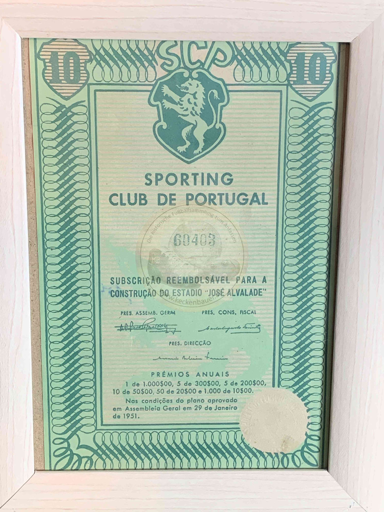 1951 Sporting Lissabon Stadionanleihe