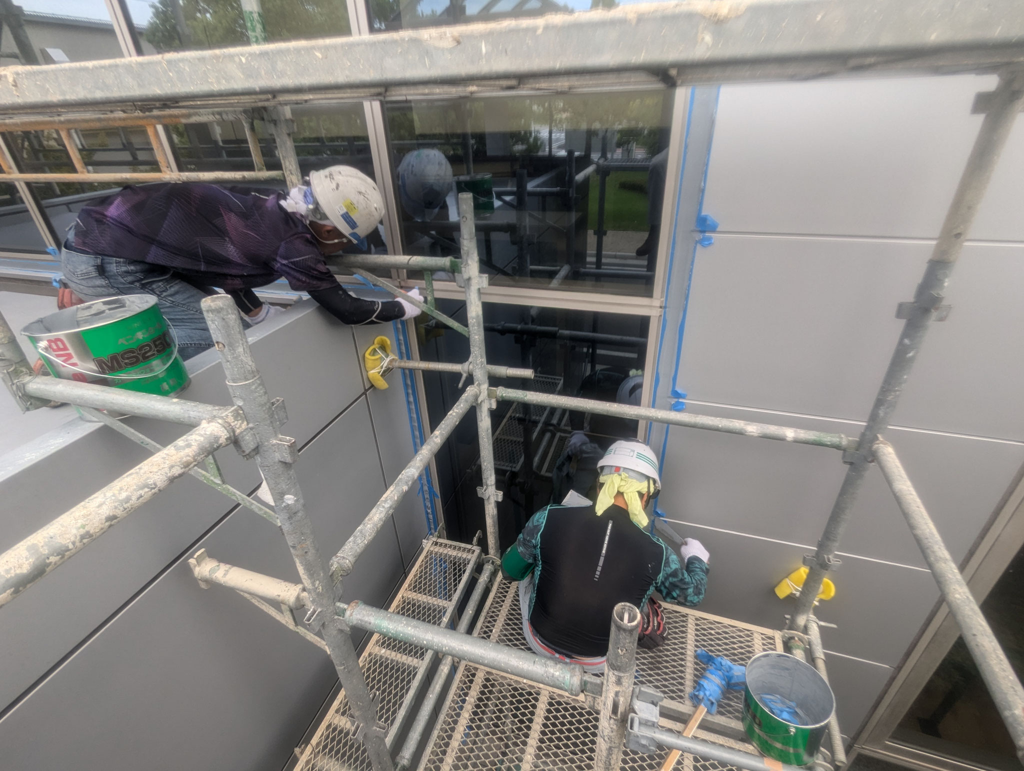 社屋ｴﾝﾄﾗﾝｽ雨漏り修繕：工程写真