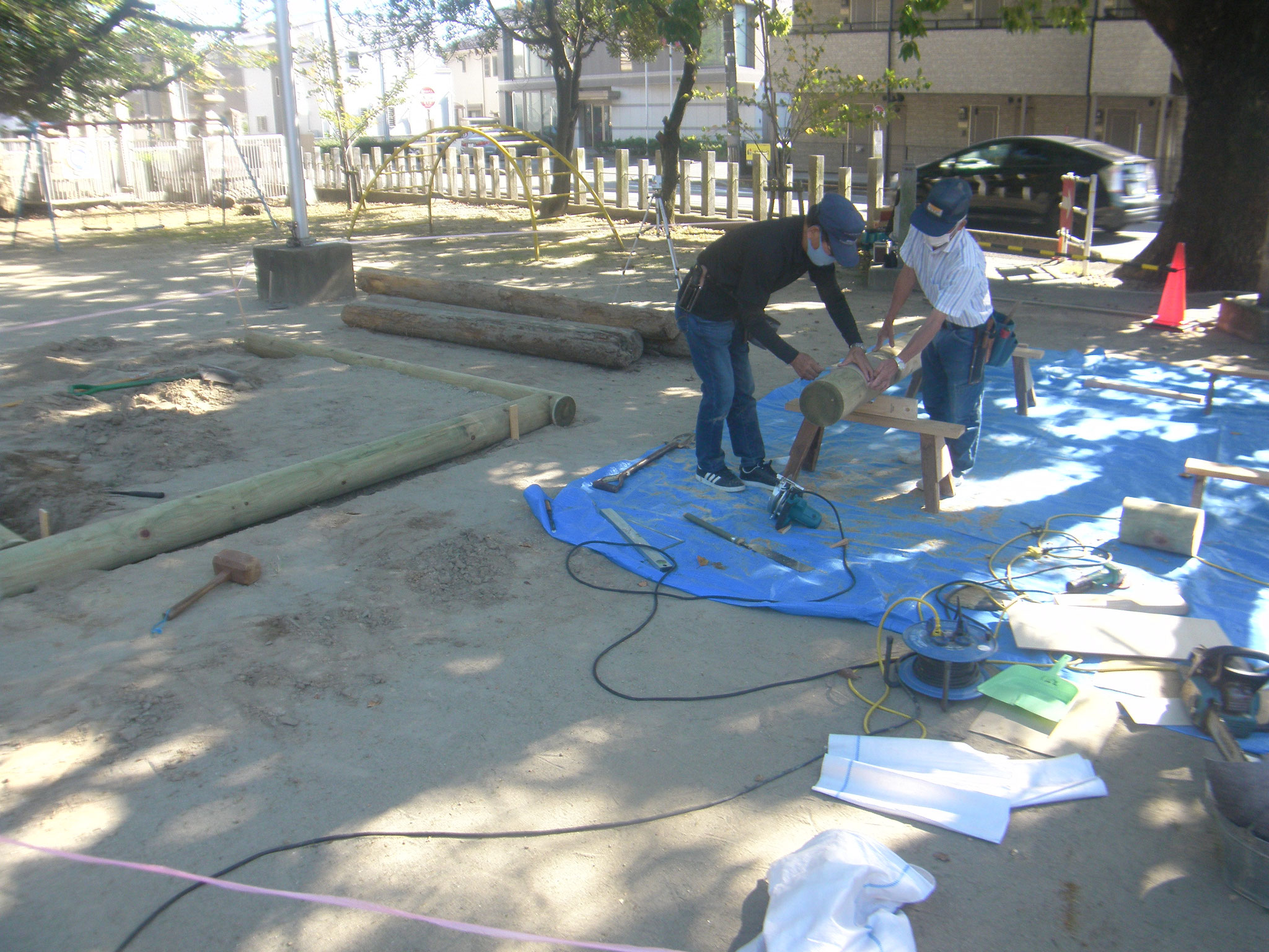 公園遊具改修工事：工程写真