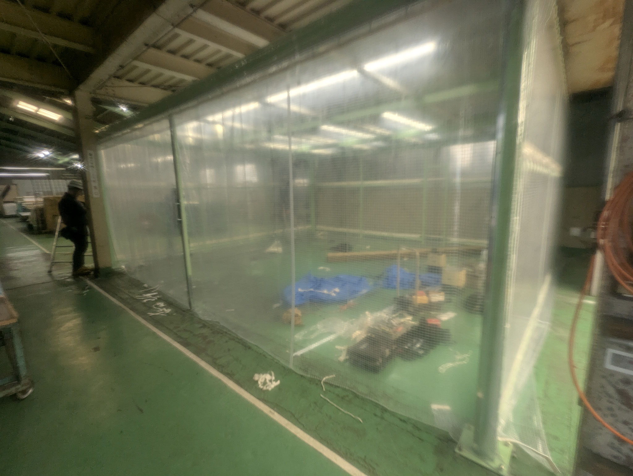 テント作業場新設工事：工程写真