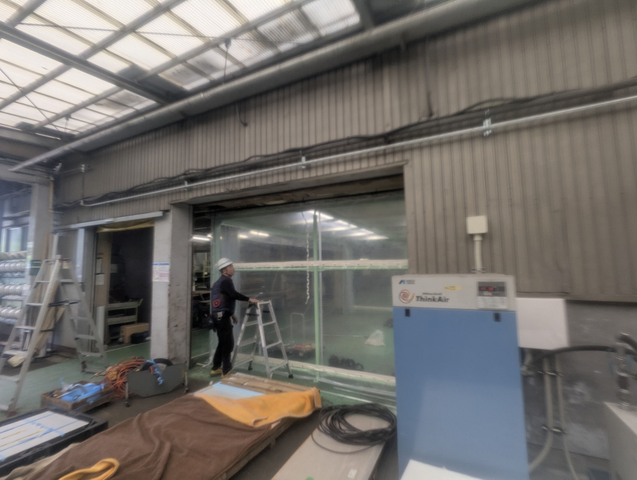 テント作業場新設工事：工程写真