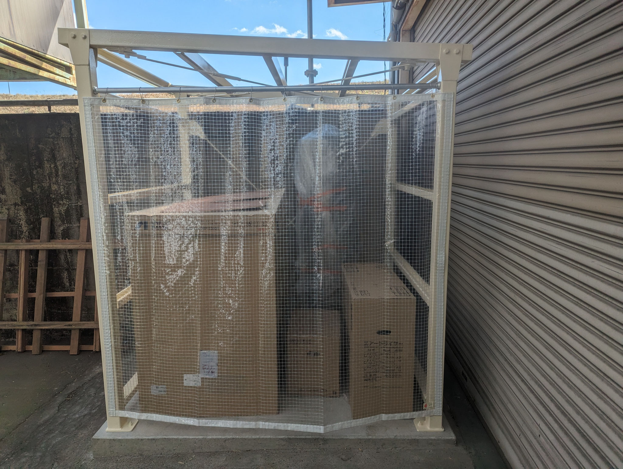 屋外設備小屋新築工事：工程写真