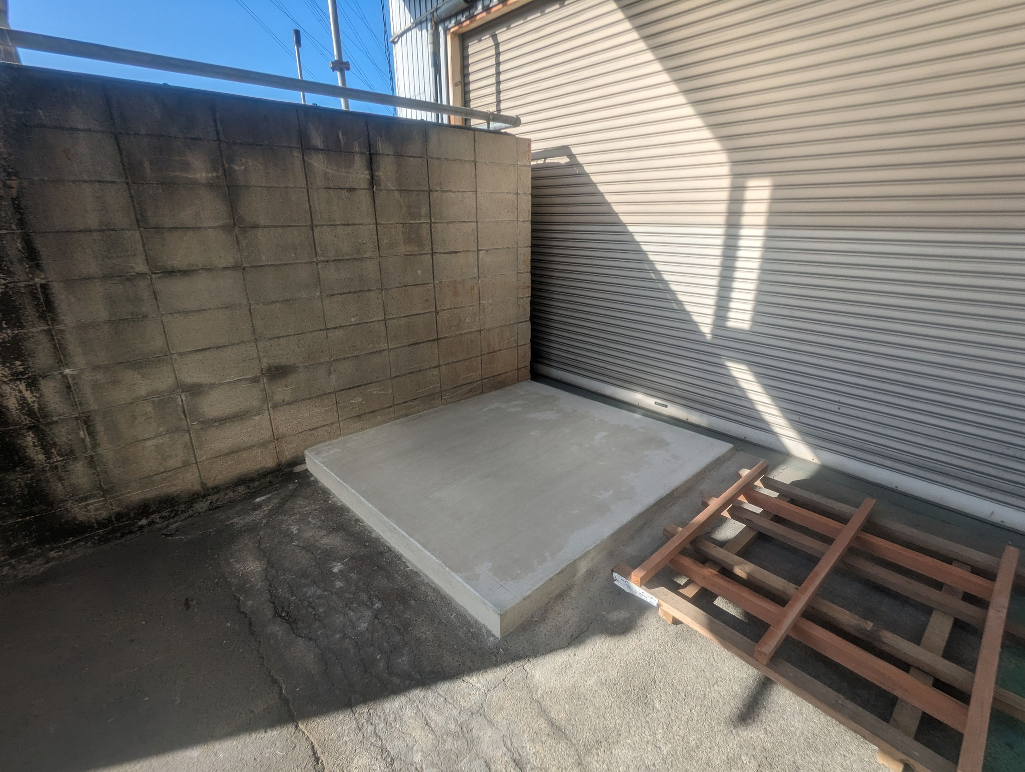 屋外設備小屋新築工事：工程写真