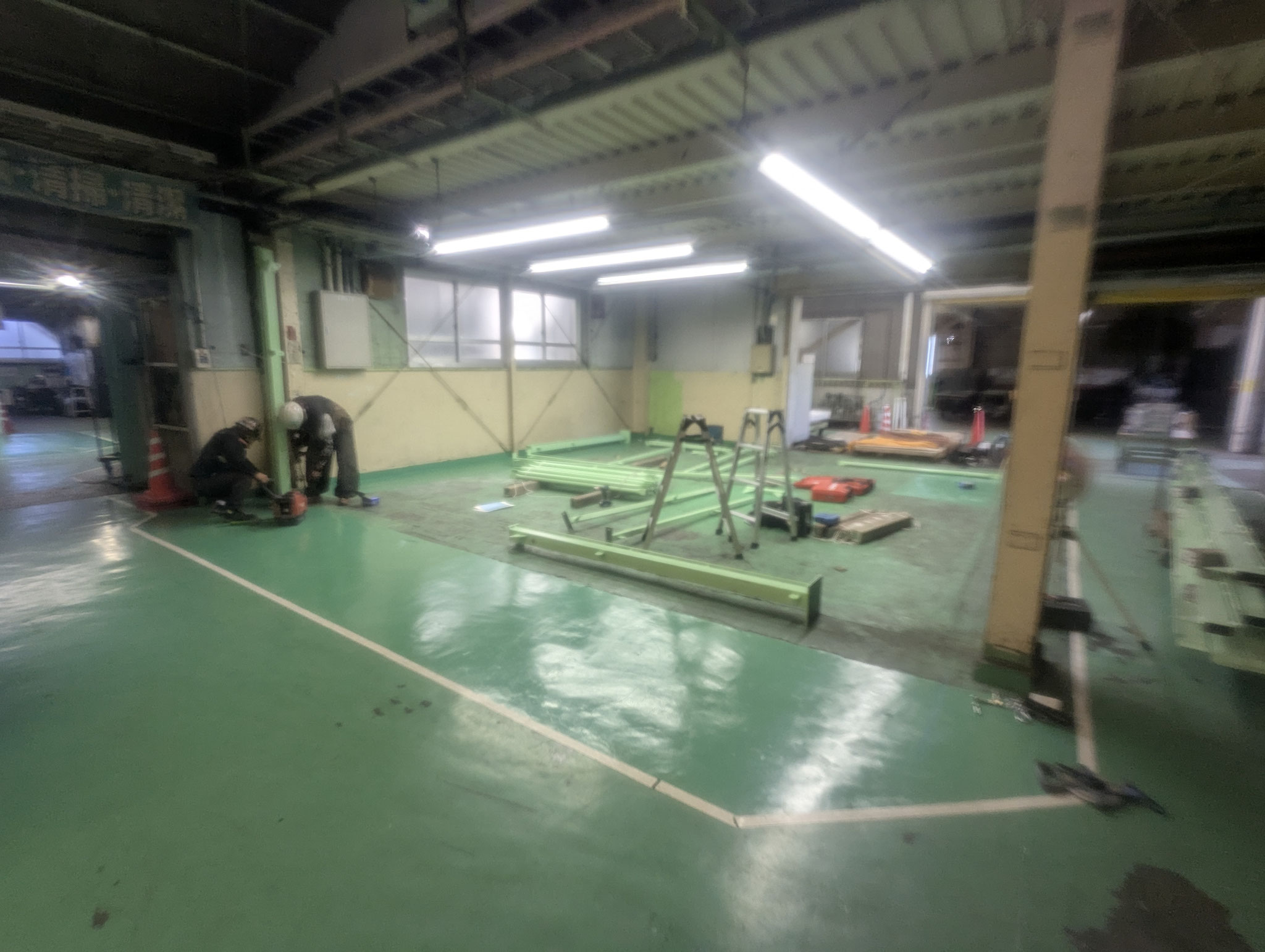 テント作業場新設工事：工程写真
