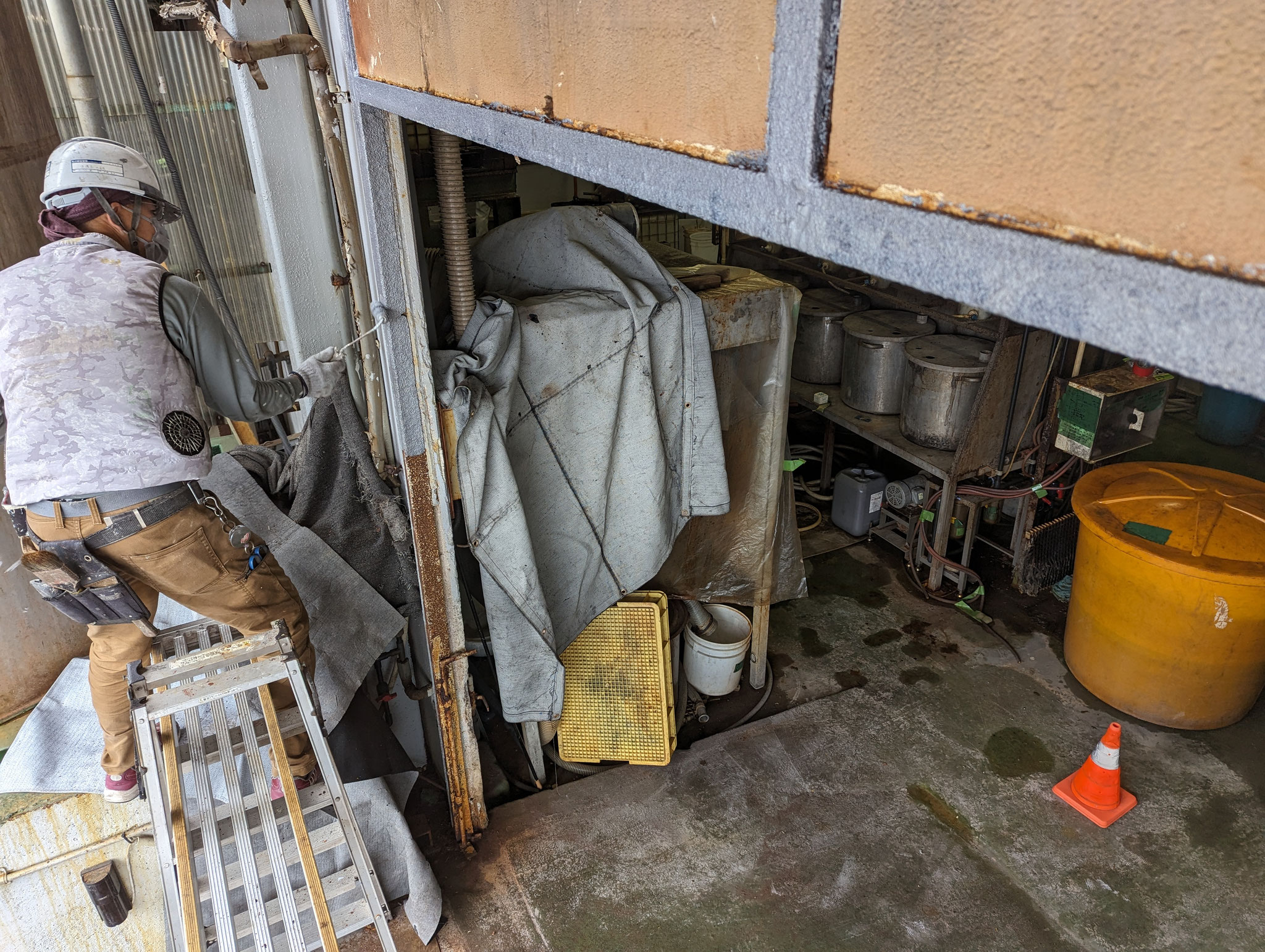高耐久シャッター工事：工程写真