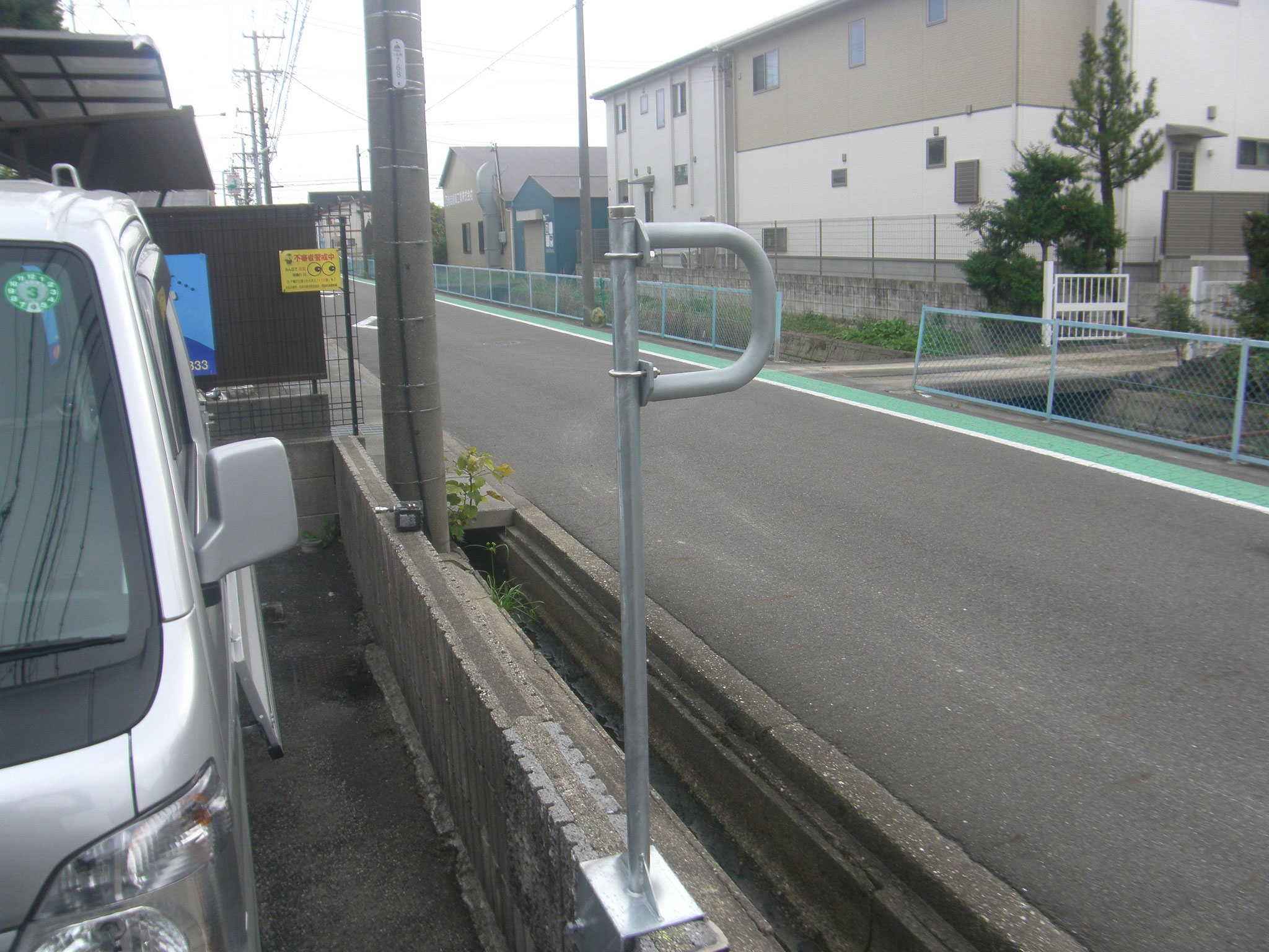 カーブミラー改造工事：工程写真