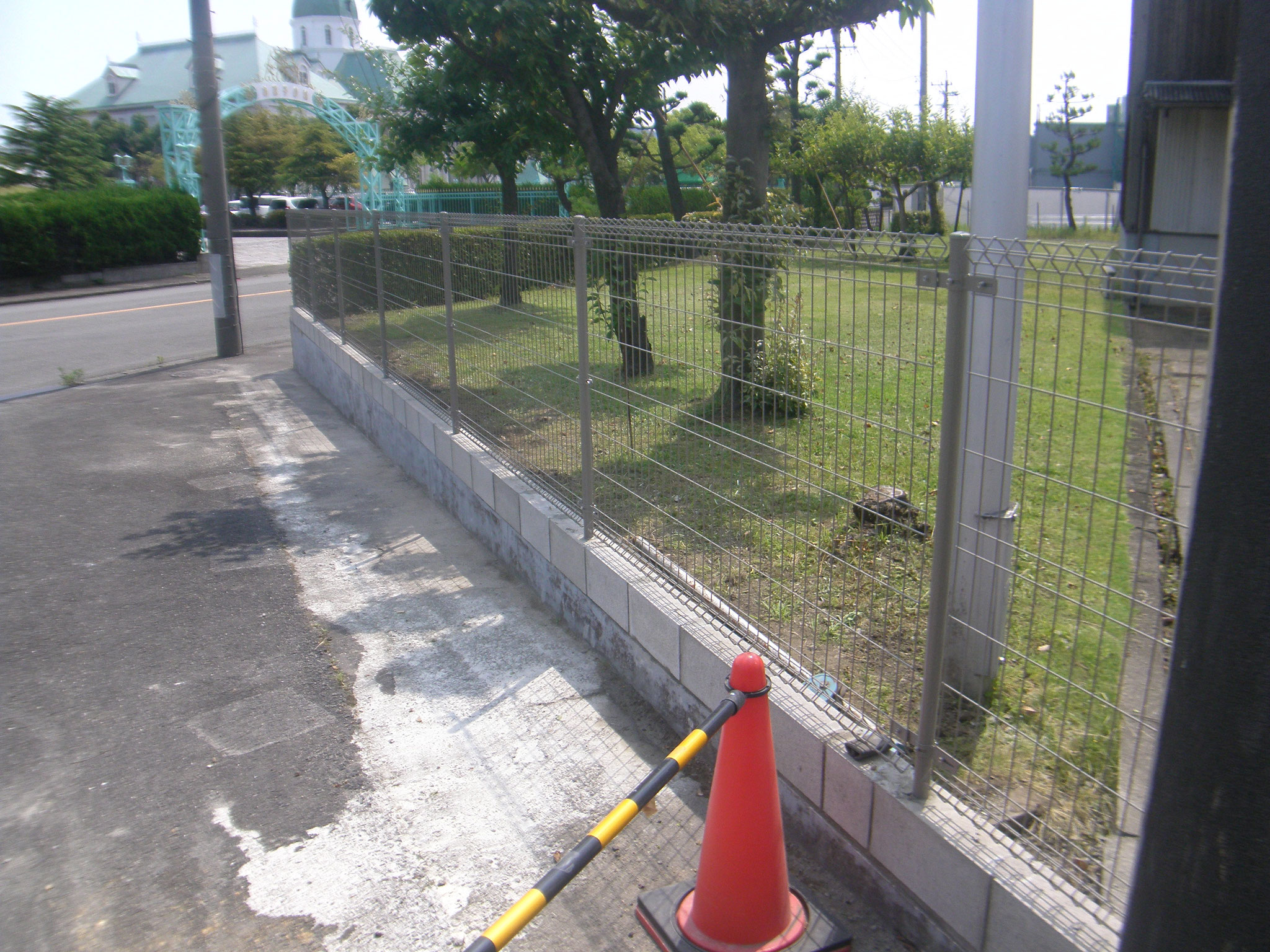 門柱・門塀改修工事：工程写真