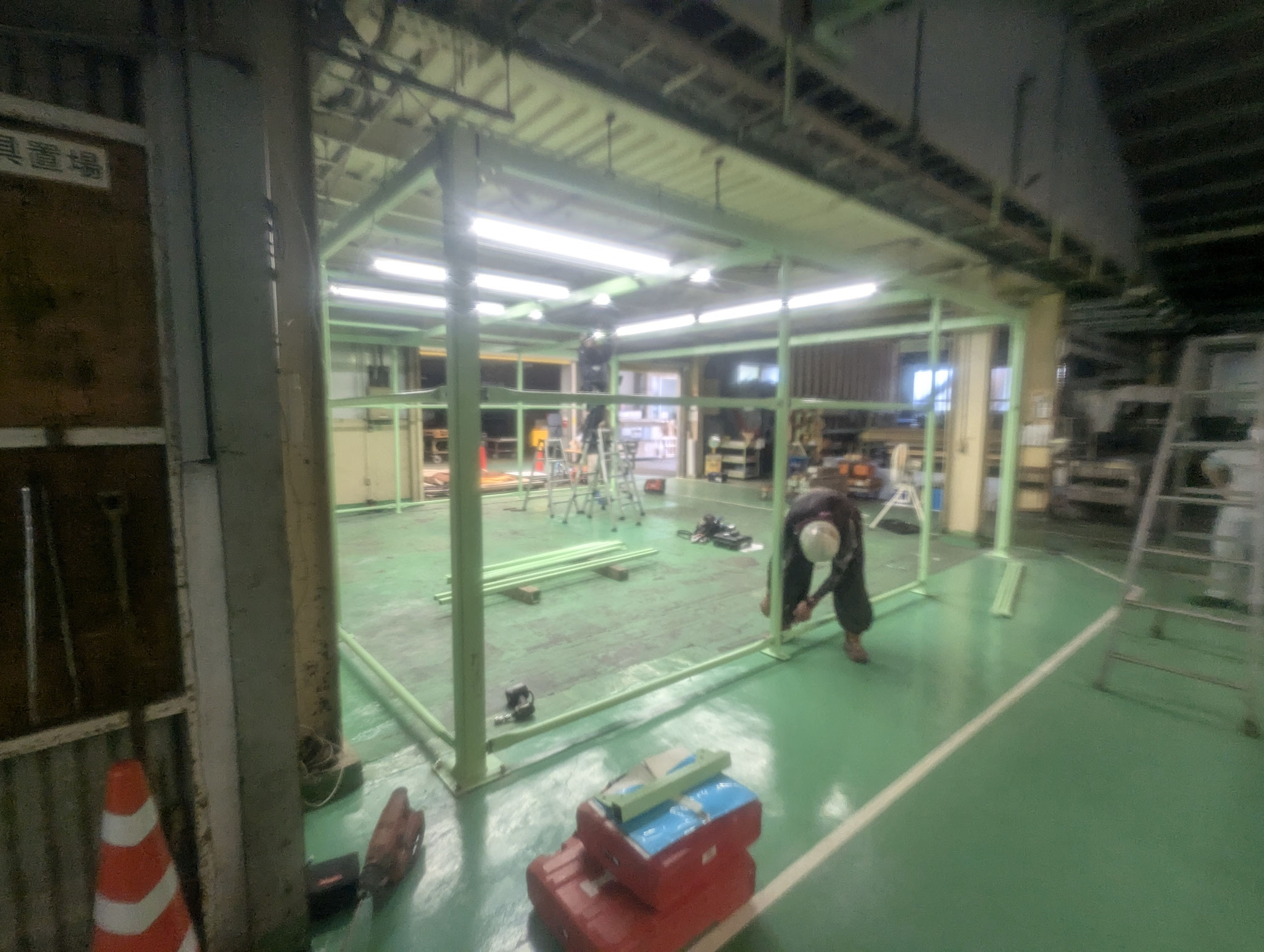 テント作業場新設工事：工程写真