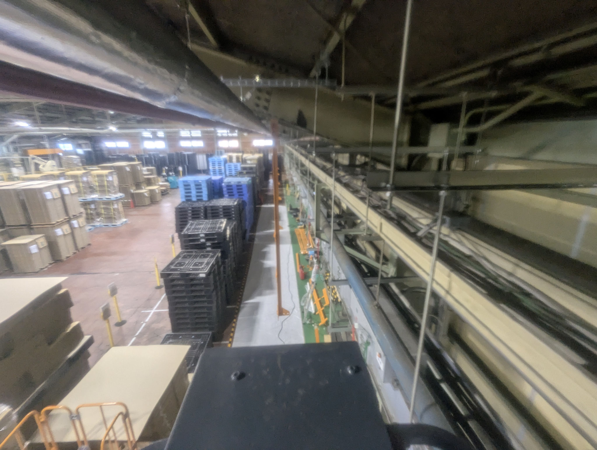 パレット崩落危険防止柵：工程写真