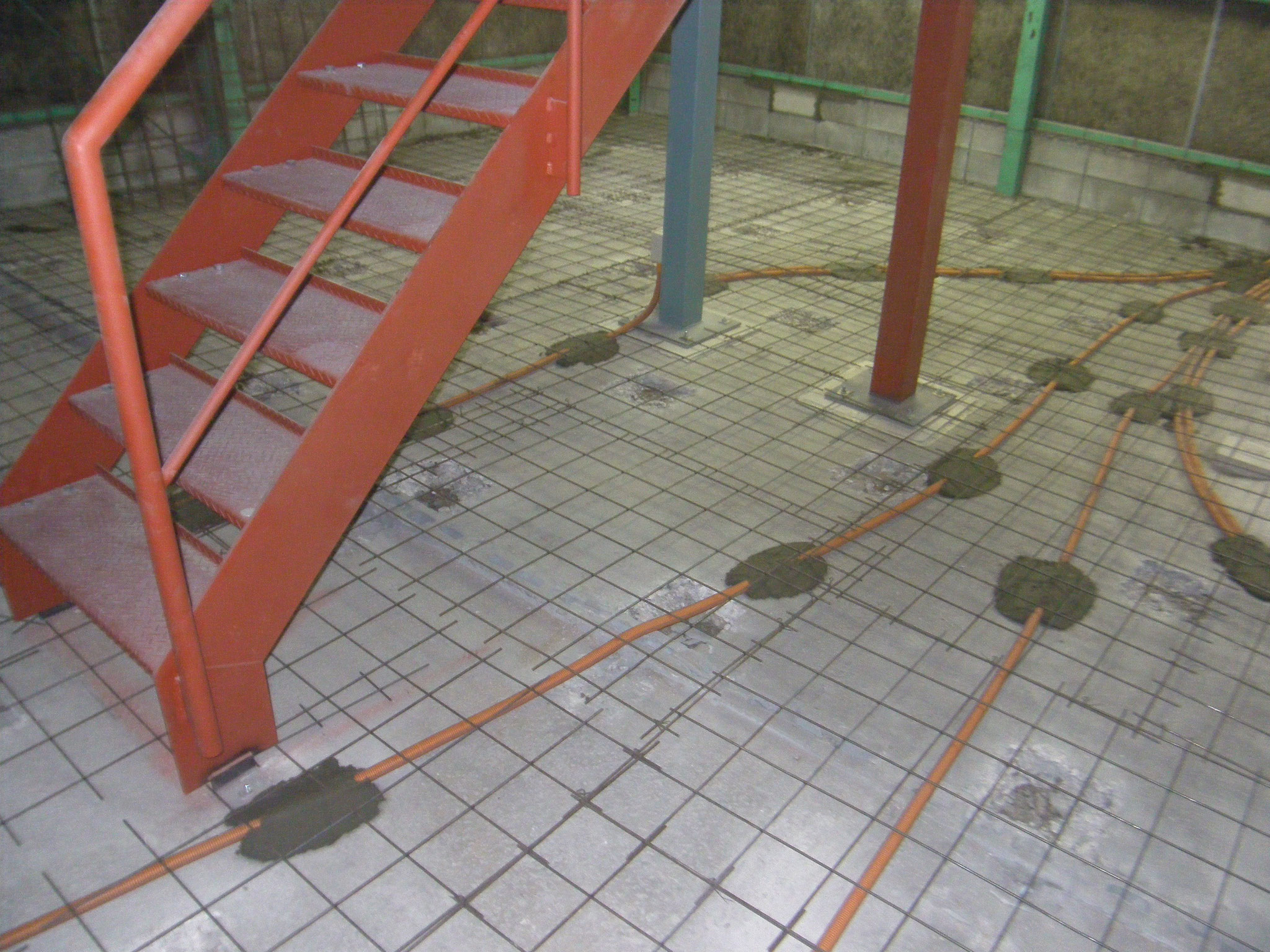 土間コンクリート新設：工程写真