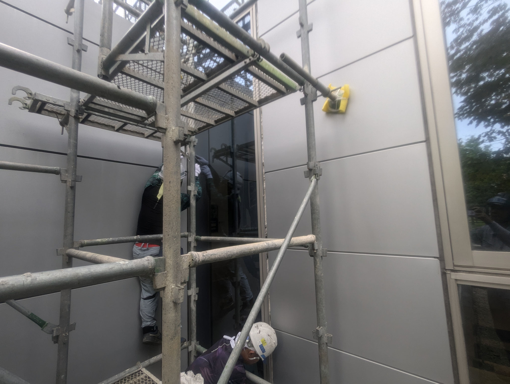 社屋ｴﾝﾄﾗﾝｽ雨漏り修繕：工程写真