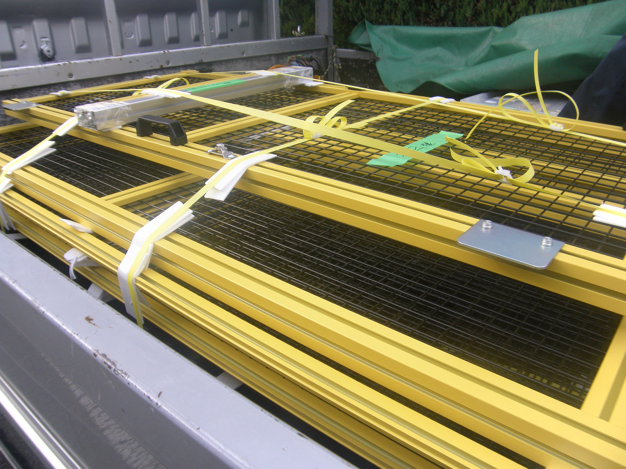 アルミ製安全柵新設工事：工程写真
