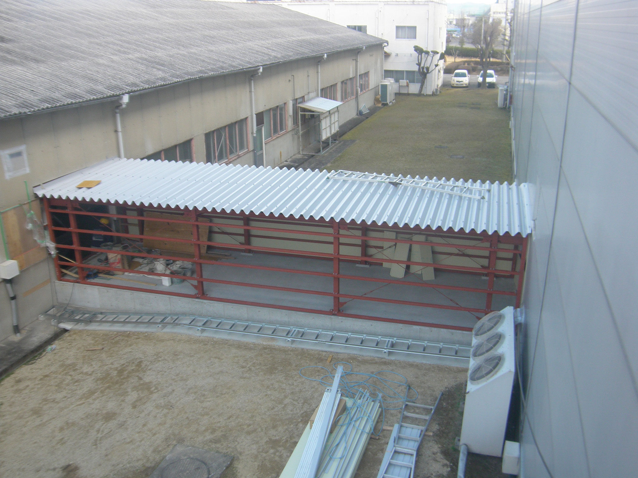 製品搬送通路新築工事：工程写真