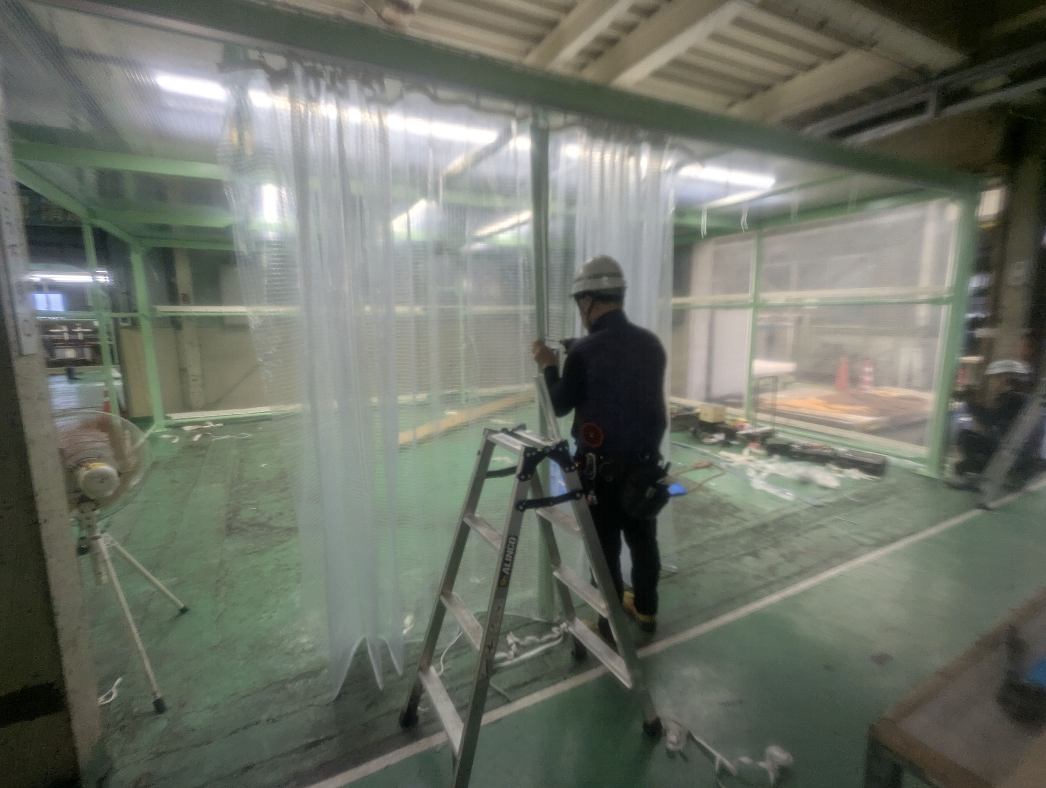 テント作業場新設工事：工程写真
