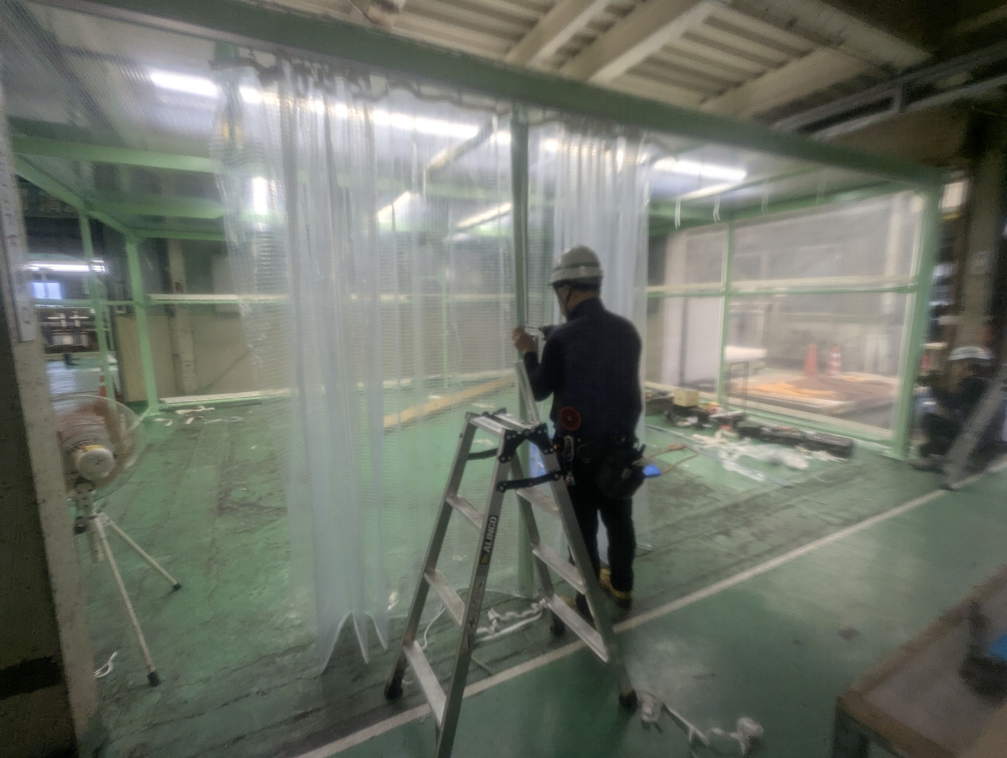 テント作業場新設工事：工程写真