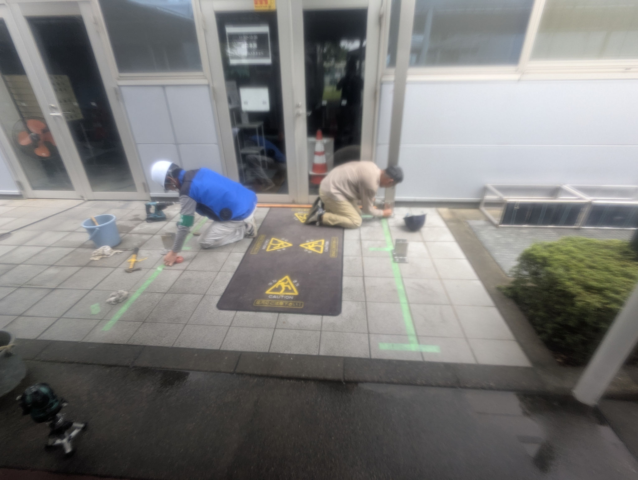 防風フェンス新設工事：工程写真