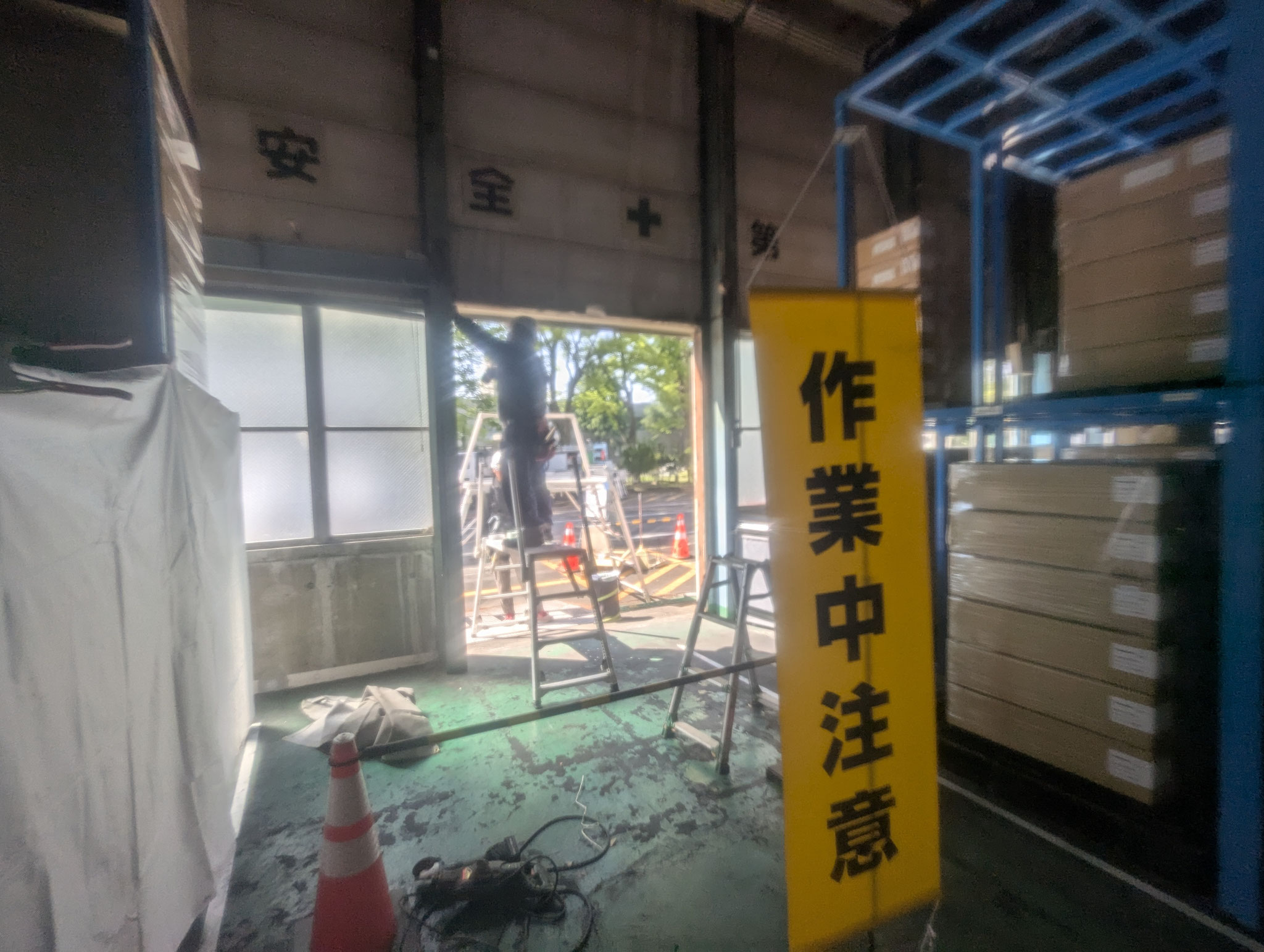 親子鉄扉取り換え工事：工程写真