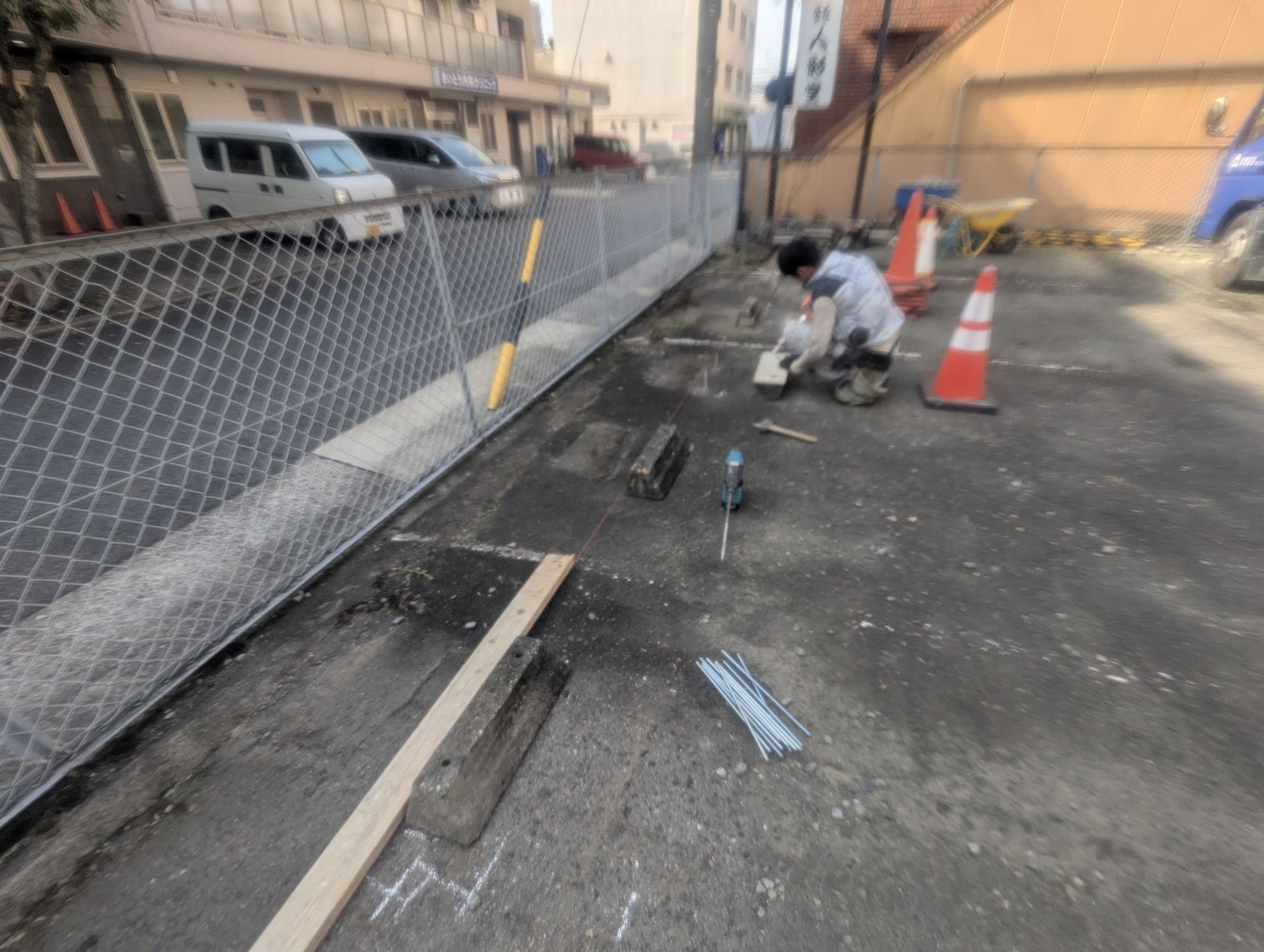 駐車場補修改修工事：工程写真