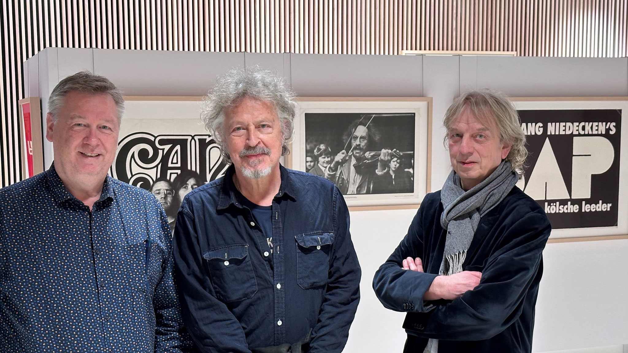 Mit Wolfgang Niedecken, Frank Steffan und Ralf Friedrichs im Historischen Archiv Köln zum Thema "Kölschrock" / April 2023