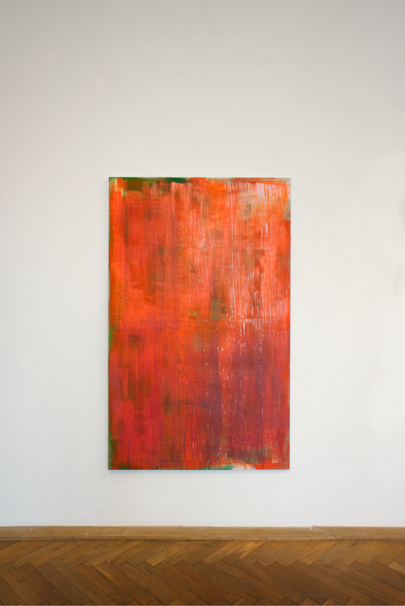 Zwischen ihm & mir 1.Orange | Öl & Acryl auf Leinwand | 104 x 170 cm | 2019