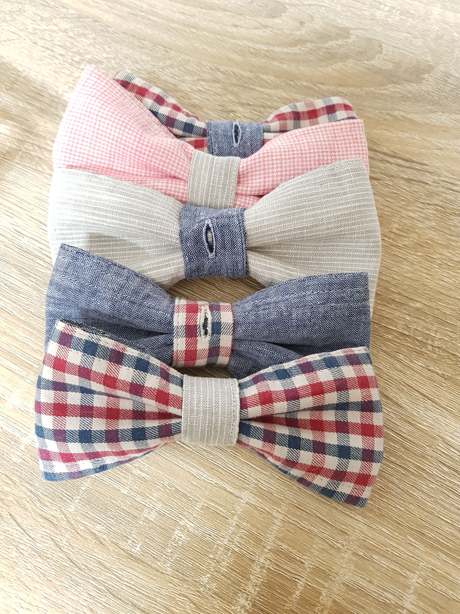 Confection de noeuds papillon  réglables avec poignets de chemise