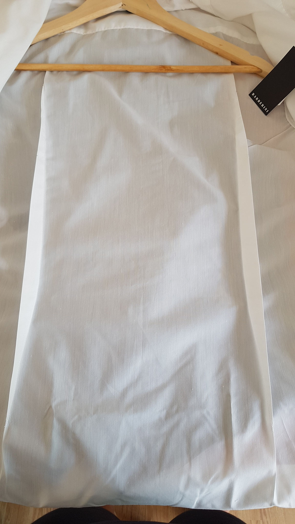 Pinces dos chemise homme modifiée.