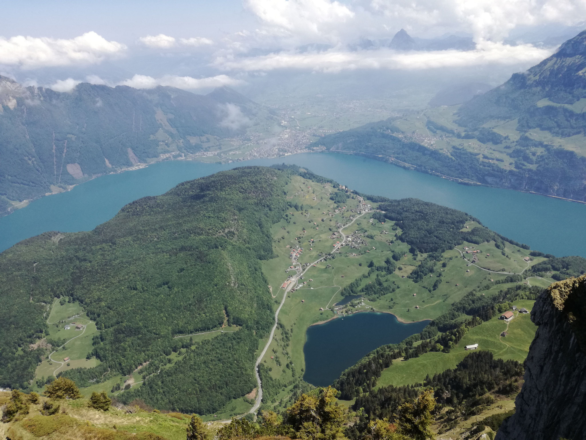 Sicht vom Chulm Richtung Seeli, Seelisberg, Vierwaldstättersee, Brunnen, Schwyz
