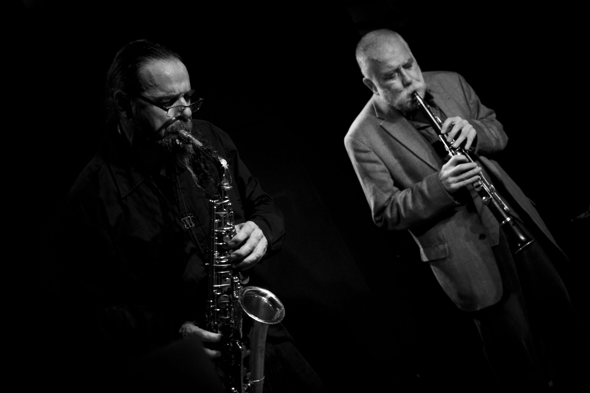 Hiby/Brötzmann    Wuppertal "Jazzclub Loch" 2018  © Roland Wingenroth