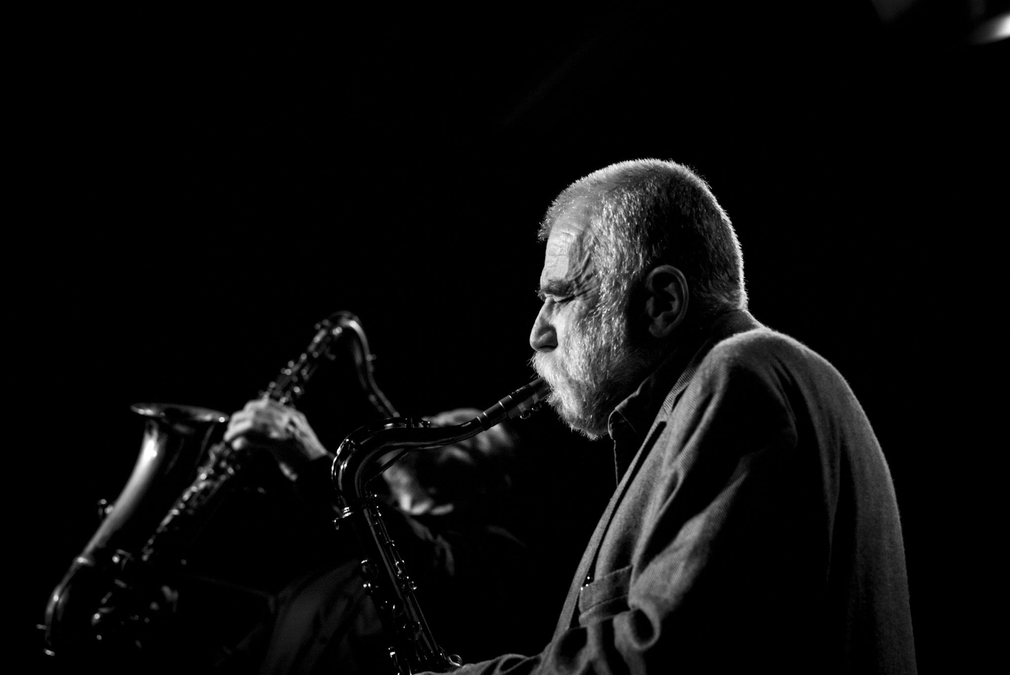 Hiby/Brötzmann    Wuppertal "Jazzclub Loch" 2018  © Roland Wingenroth
