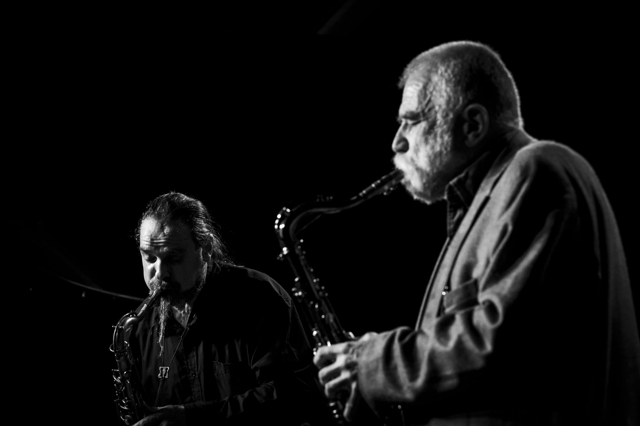 Hiby/Brötzmann    Wuppertal "Jazzclub Loch" 2018  © Roland Wingenroth