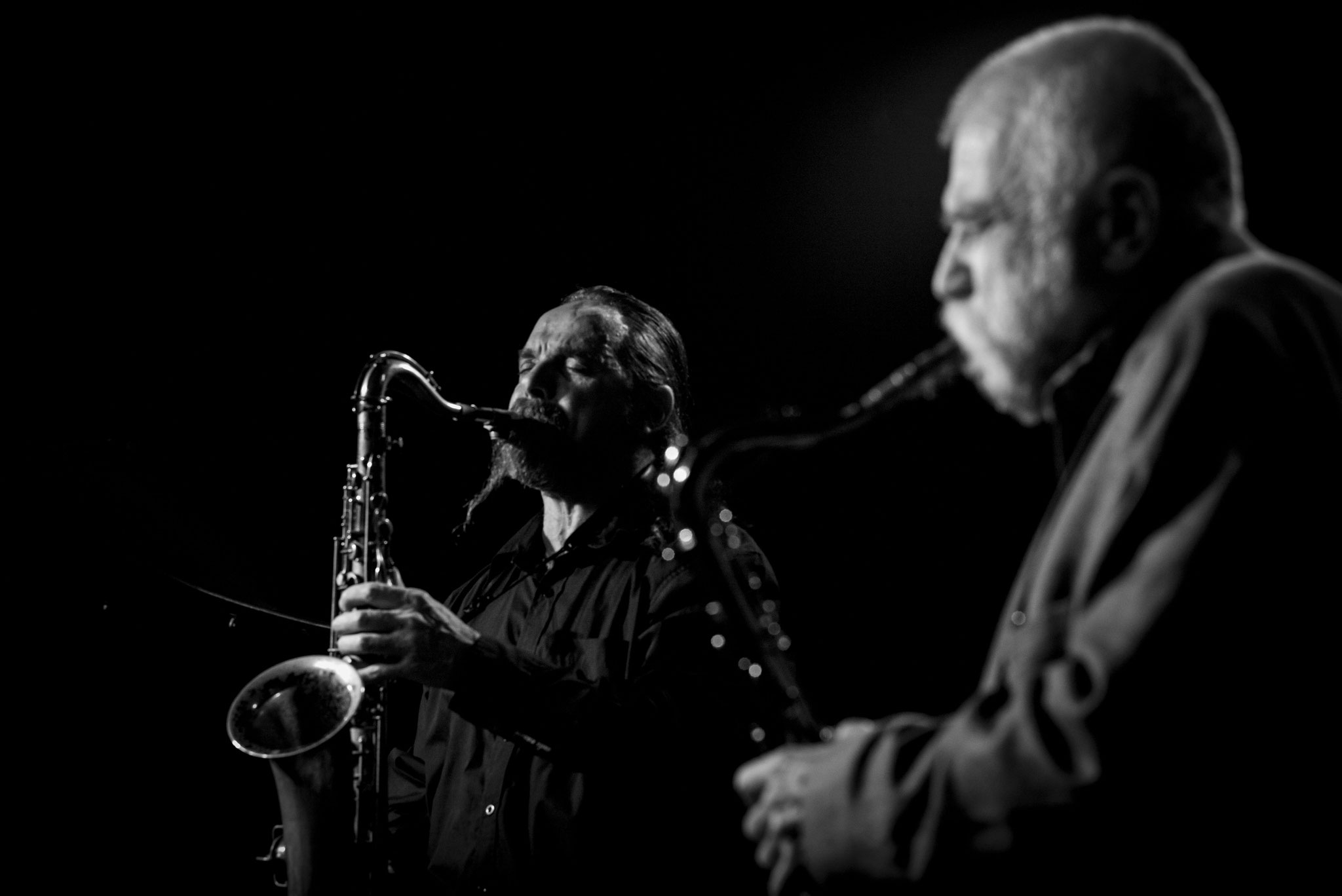 Hiby/Brötzmann    Wuppertal "Jazzclub Loch" 2018  © Roland Wingenroth