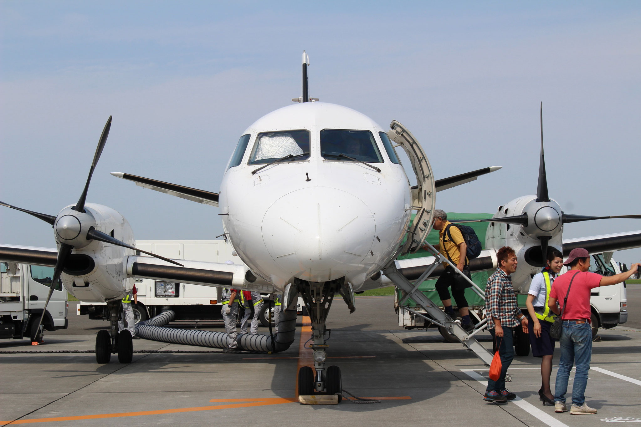 プロペラ機で利尻島まで