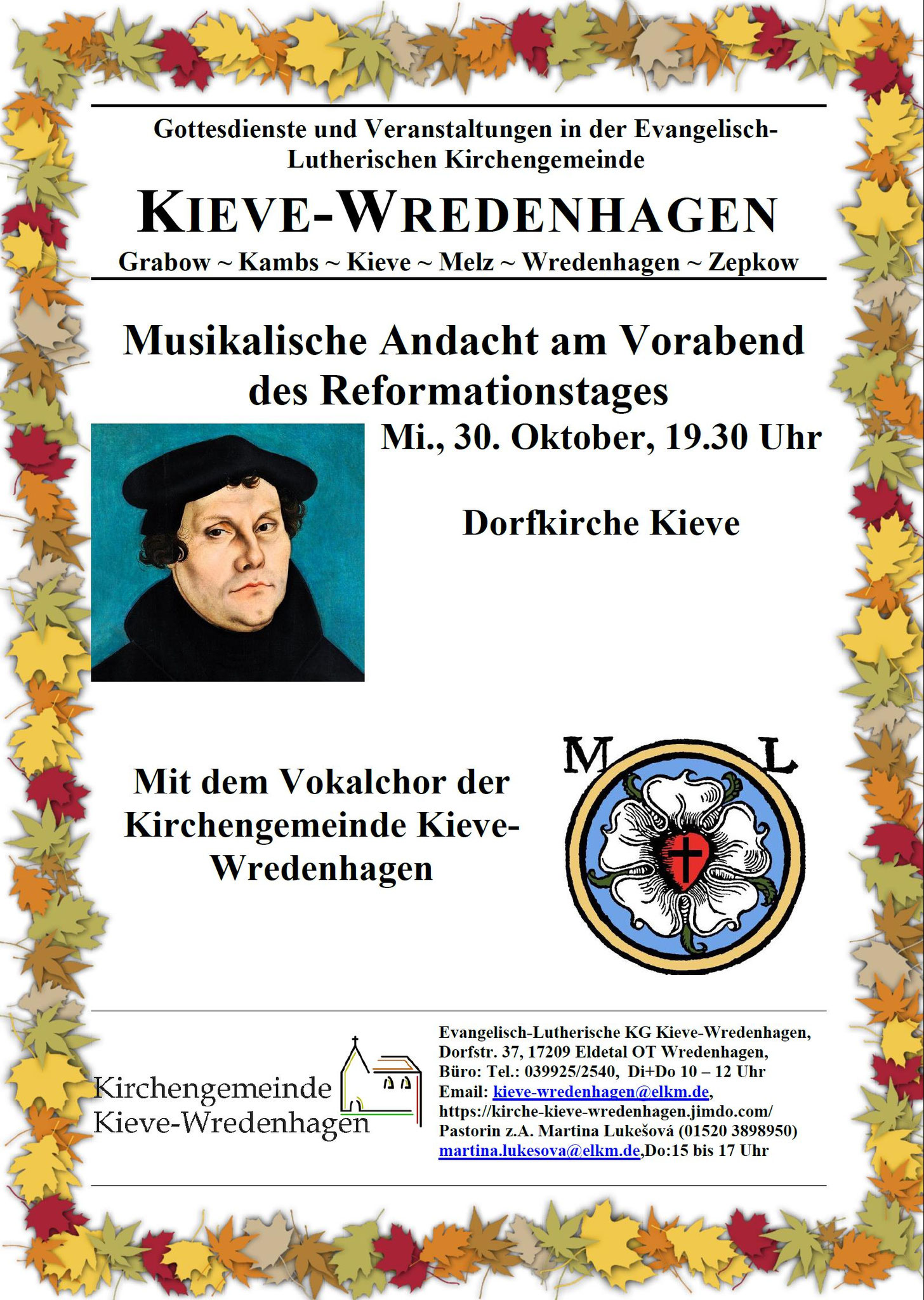 Andacht vor dem Reformationstag