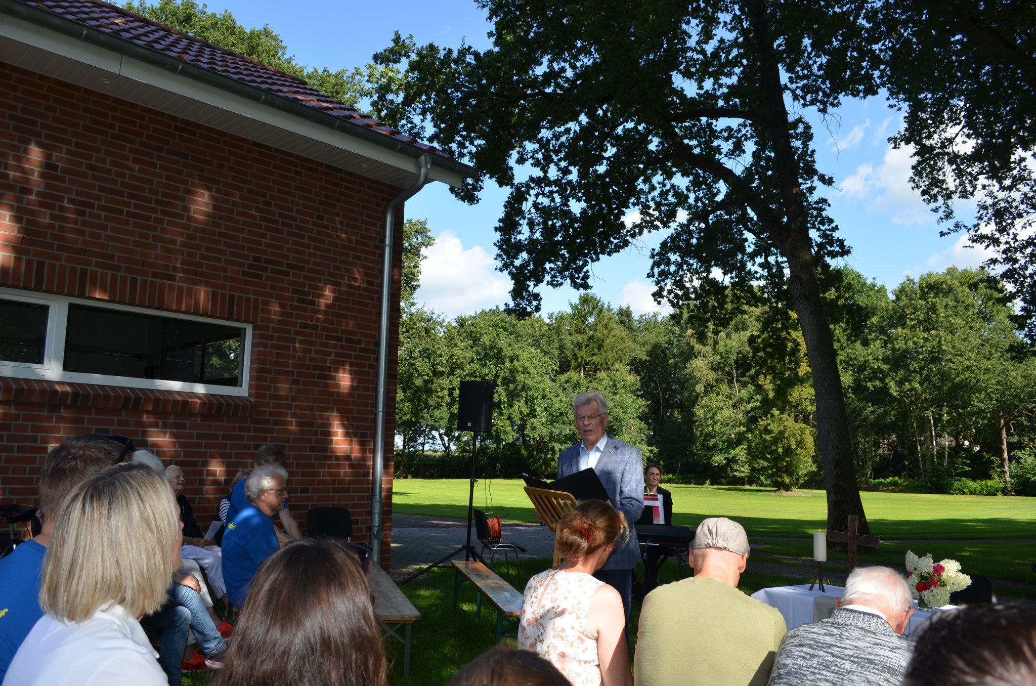 Open-Air-Andacht mit Lektor Herbert Tietjen